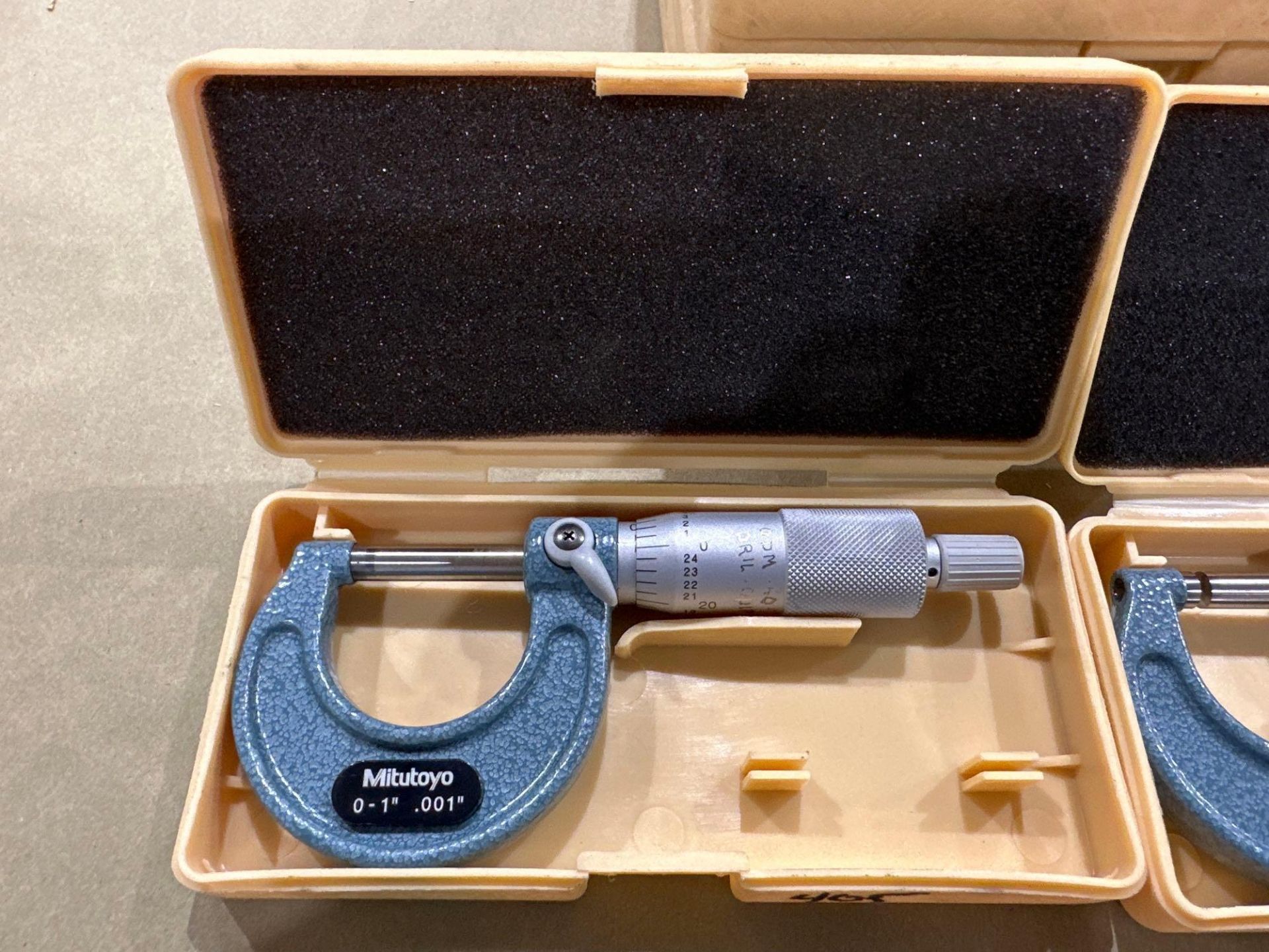 Lot of 12: Mitutoyo Mechanical OD Micrometer M110-1”, 0-1” Range, .001” Graduation, in plastic boxes - Image 6 of 6