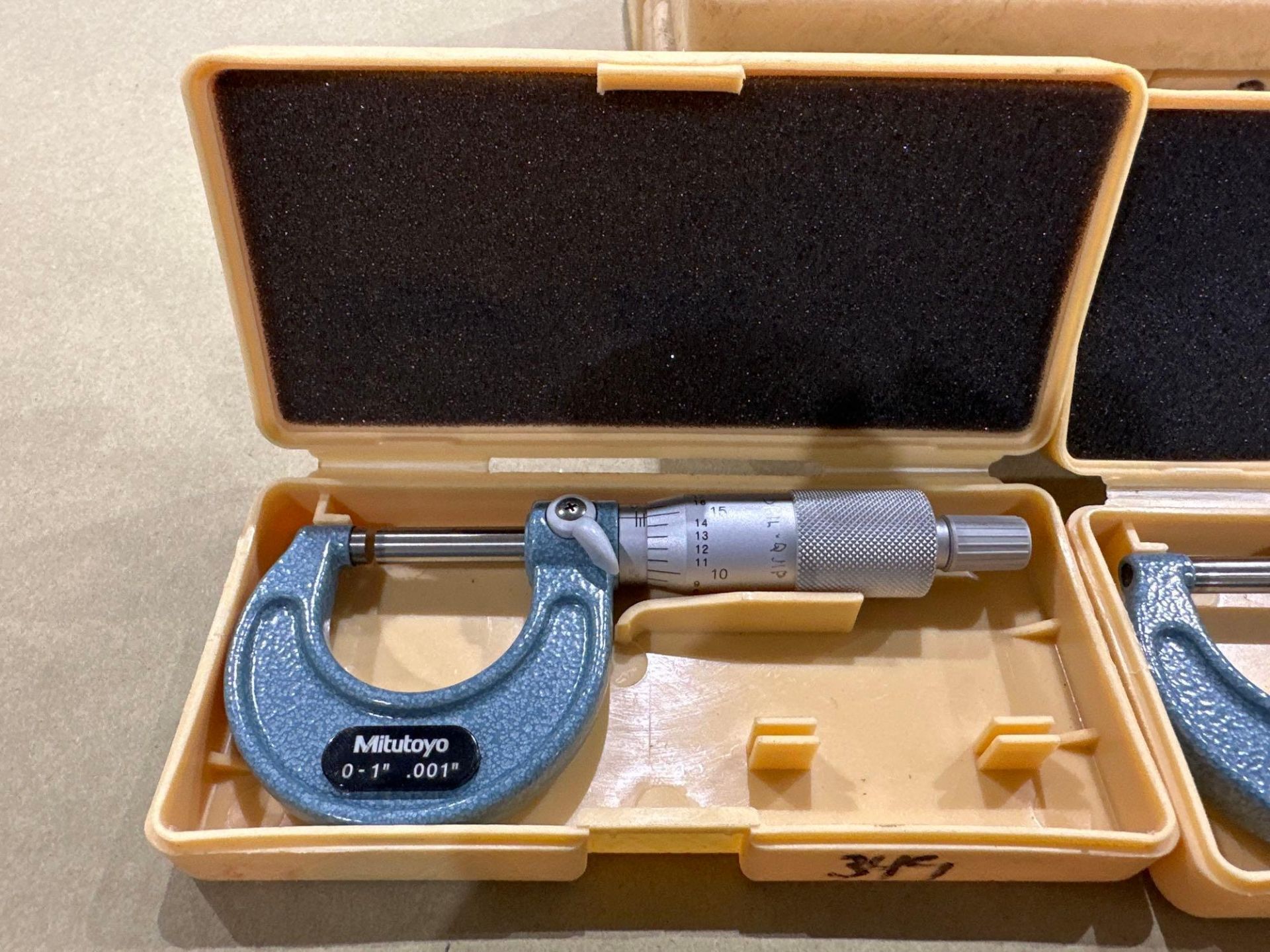 Lot of 12: Mitutoyo Mechanical OD Micrometer M110-1”, 0-1” Range, .001” Graduation, in plastic boxes - Image 6 of 7