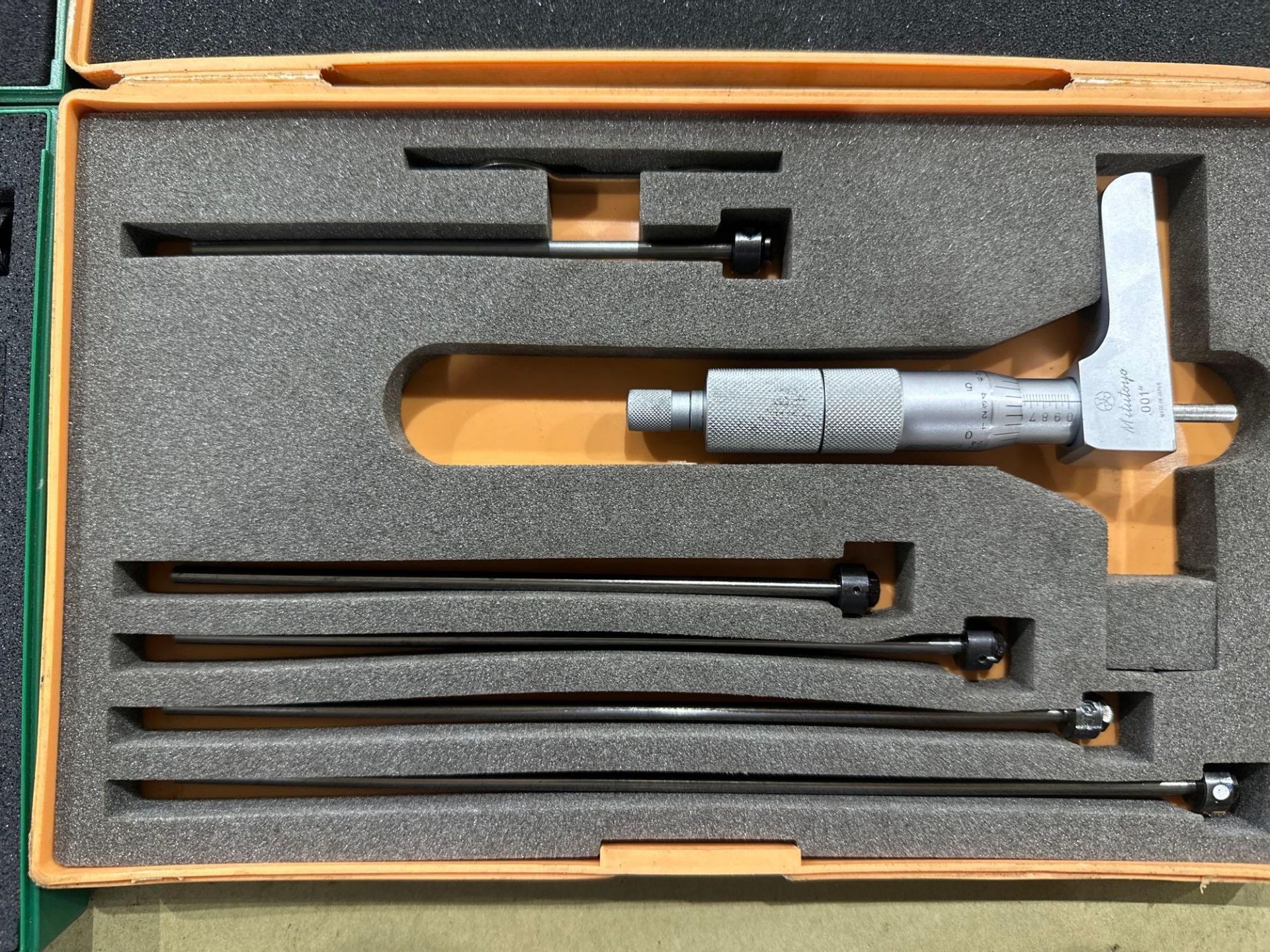 Lot of 2: (1) Mitutoyo Mech. Depth Micrometer, (1) Insize Tubular Inside Micrometer - Image 5 of 12