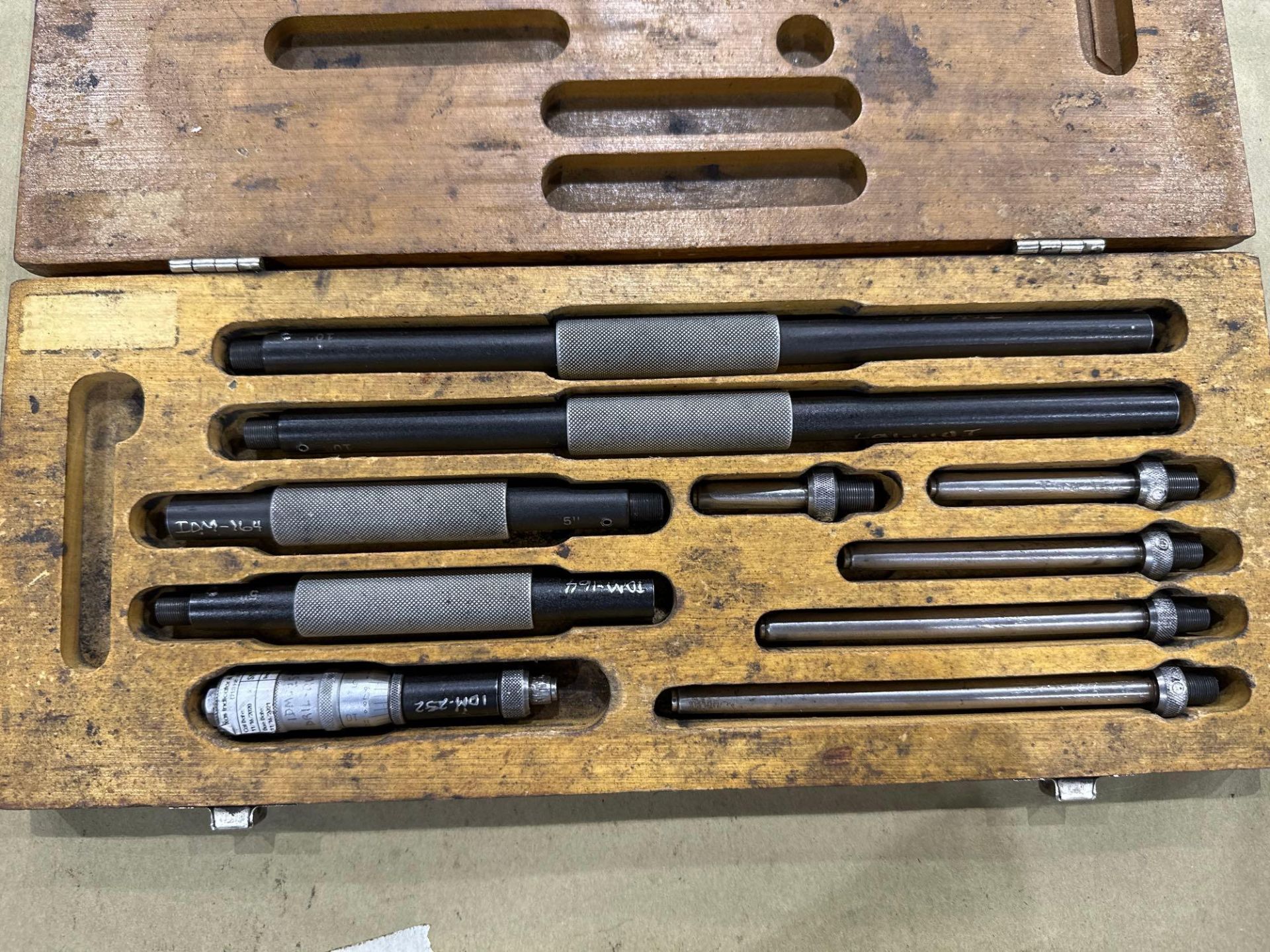 Lot of 3 Scherr-Tumico Inside Tube Micrometer Sets in wood case. See Photo. - Image 7 of 9