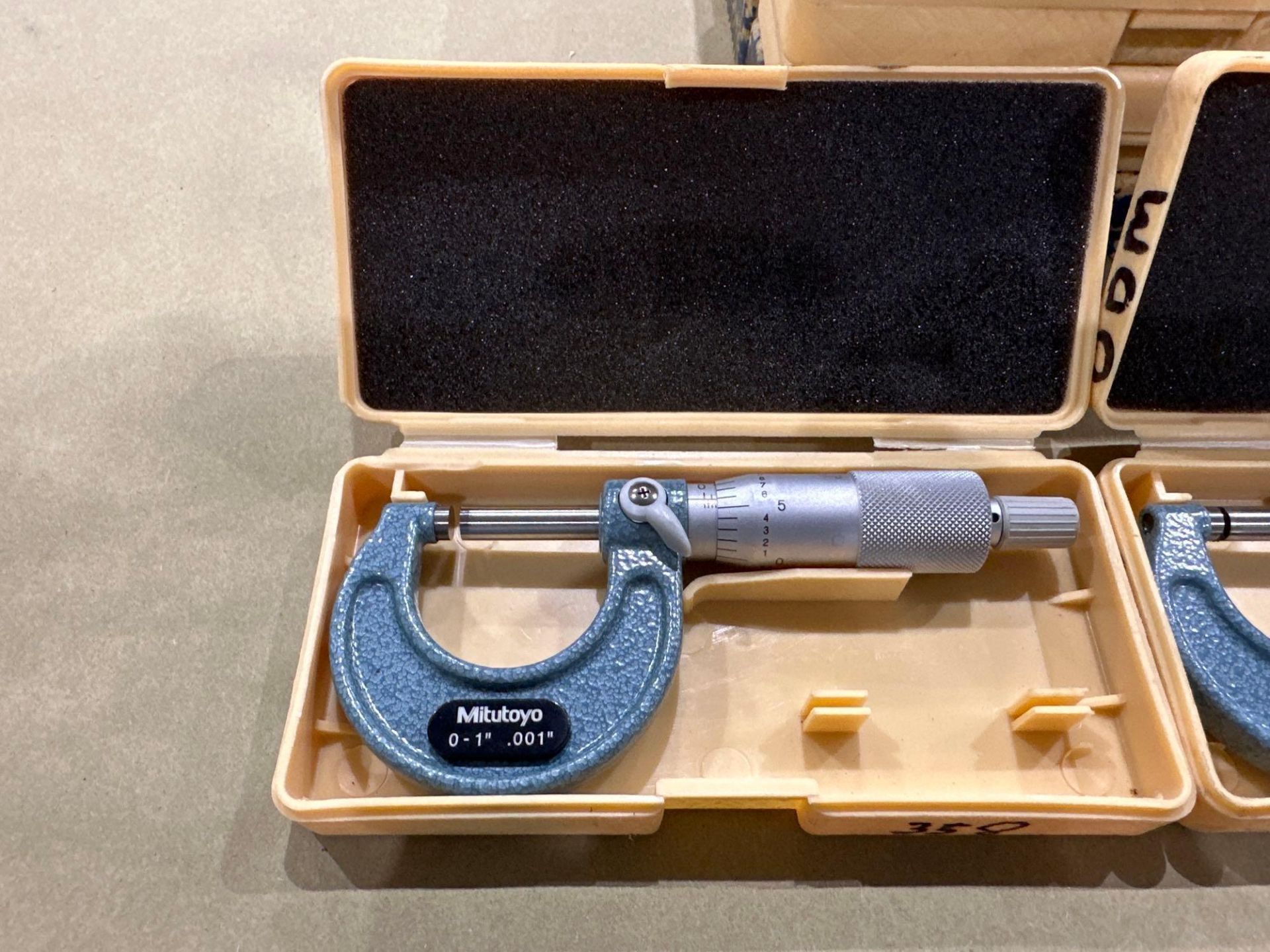 Lot of 12: Mitutoyo Mechanical OD Micrometer M110-1”, 0-1” Range, .001” Graduation, in plastic boxes - Image 5 of 6