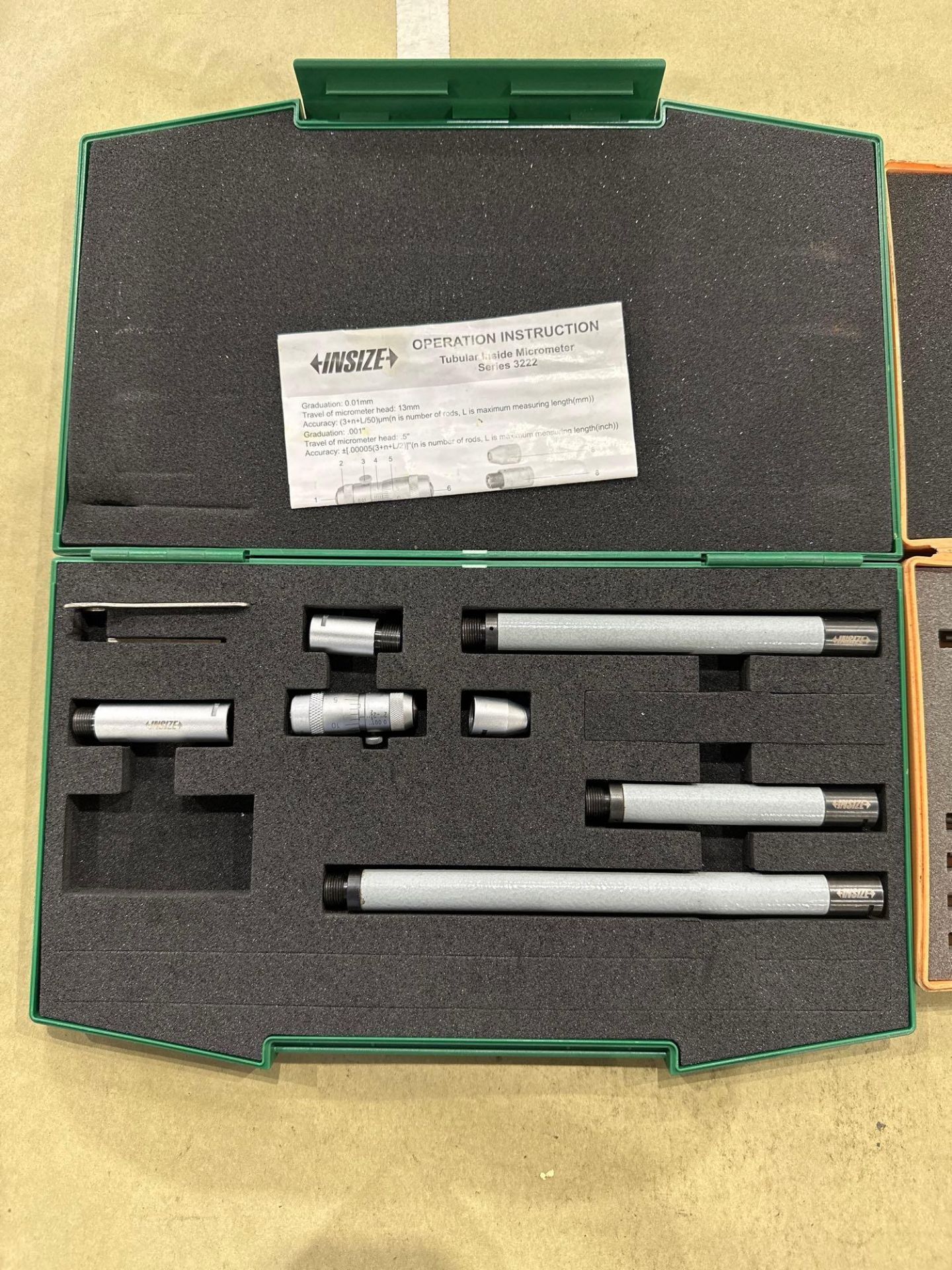 Lot of 2: (1) Mitutoyo Mech. Depth Micrometer, (1) Insize Tubular Inside Micrometer - Image 6 of 12