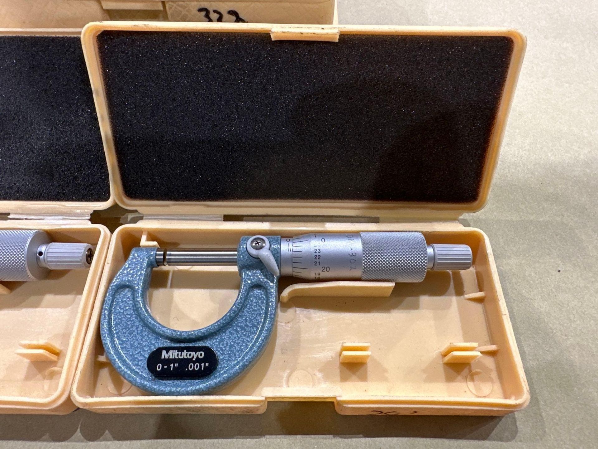 Lot of 12: Mitutoyo Mechanical OD Micrometer M110-1”, 0-1” Range, .001” Graduation, in plastic boxes - Image 4 of 6