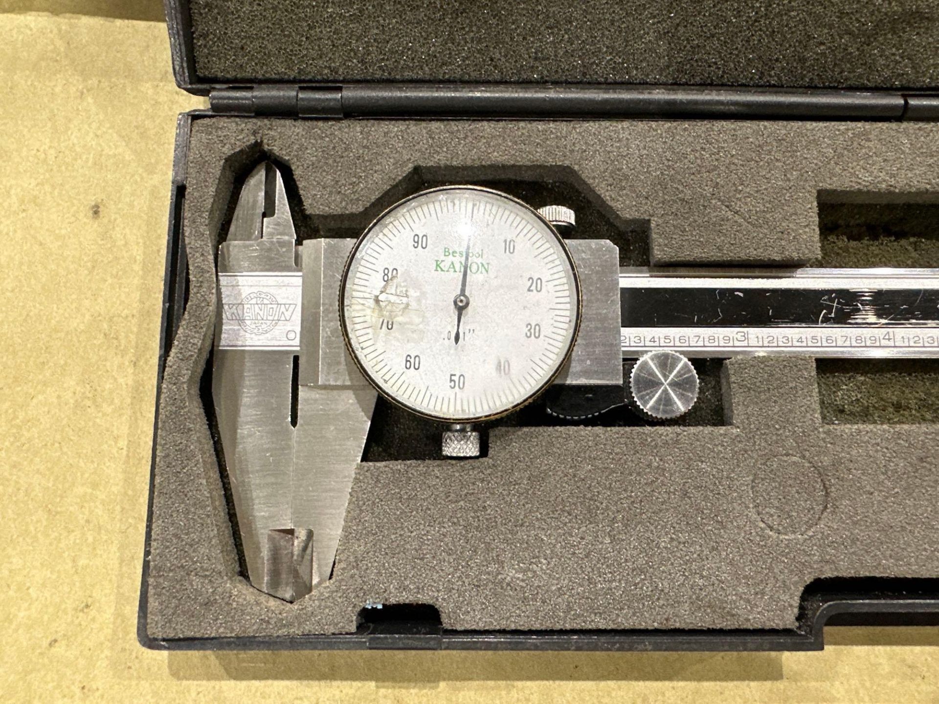 Lot of 4 Calipers: (1) Each Mitutoyo, Vernier, Insize, and Kanon. See Detail - Image 7 of 15