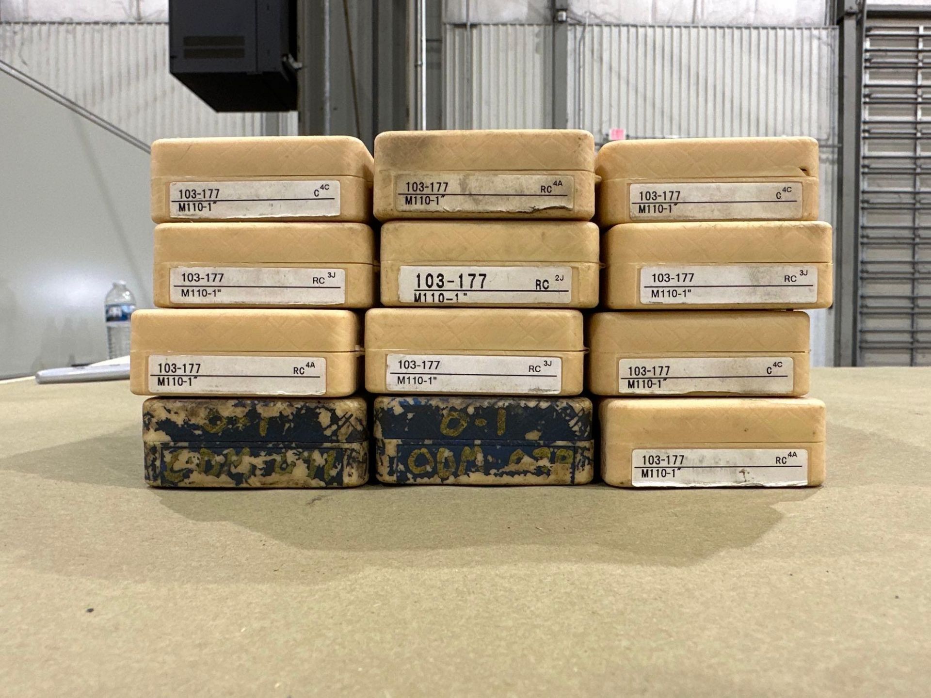 Lot of 12: Mitutoyo Mechanical OD Micrometer M110-1”, 0-1” Range, .001” Graduation, in plastic boxes - Image 3 of 6