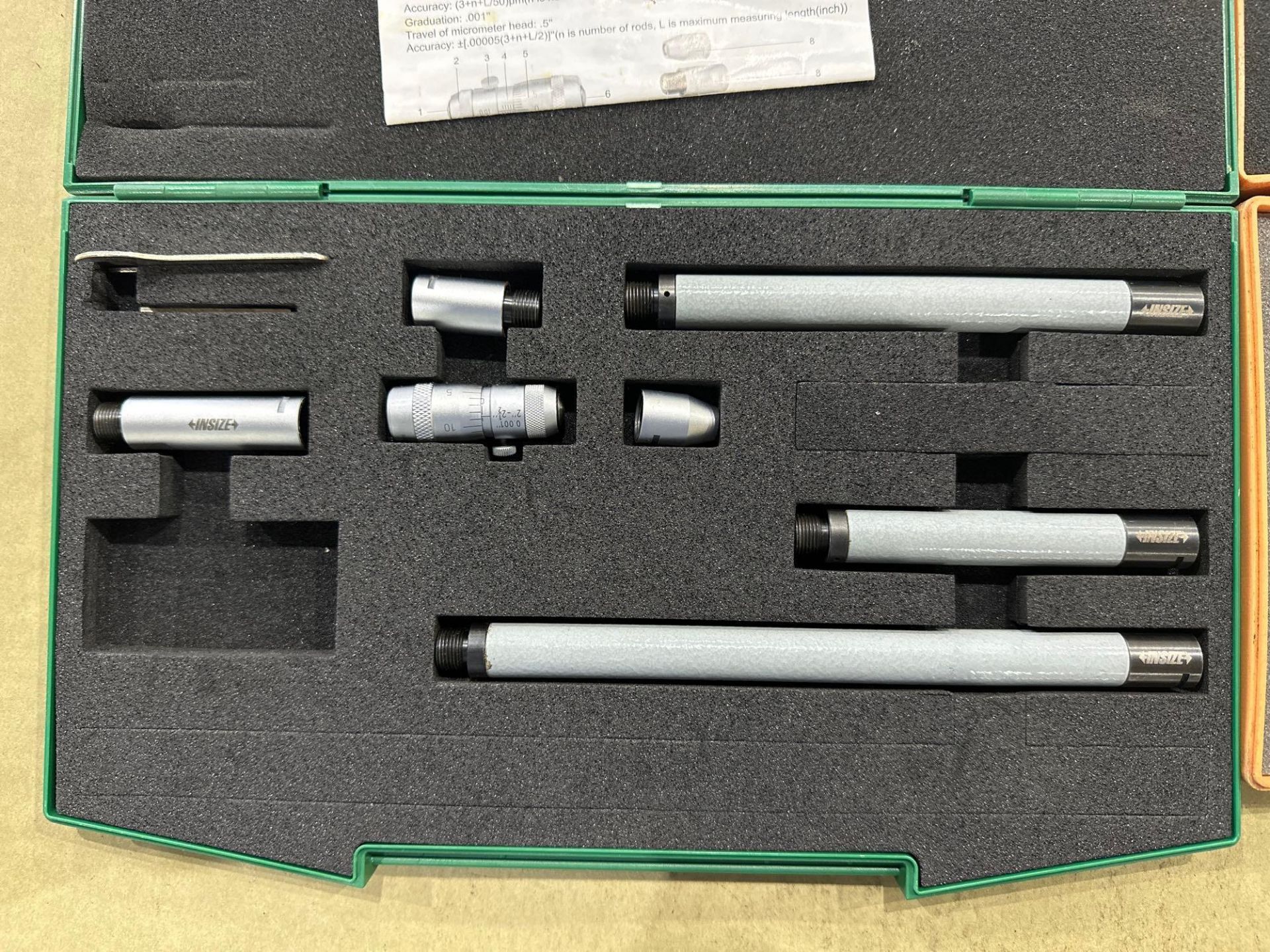 Lot of 2: (1) Mitutoyo Mech. Depth Micrometer, (1) Insize Tubular Inside Micrometer - Image 7 of 12