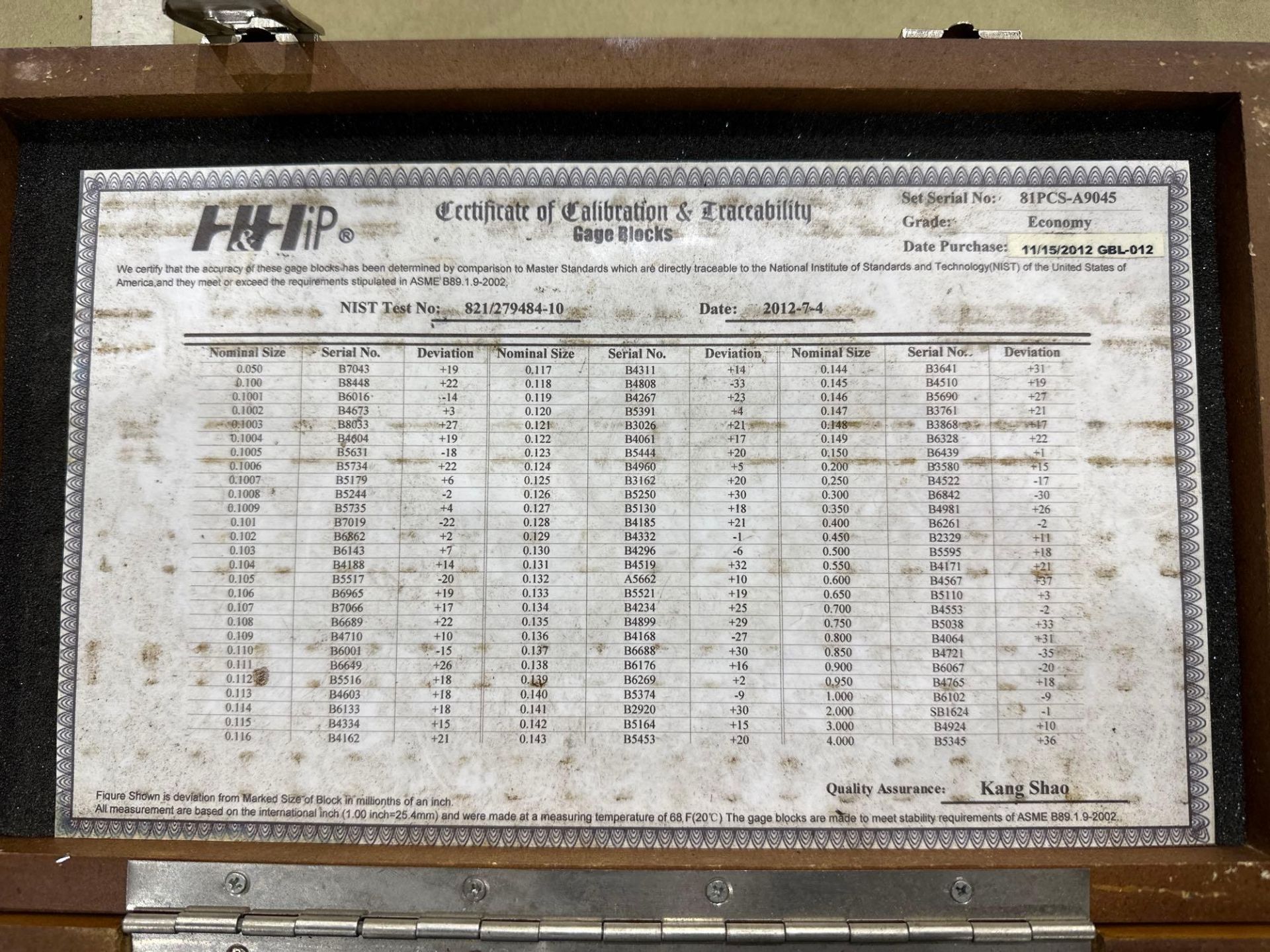 Lot of 2 H&HiP Gage Blocks: Models A9045, A6315, See Detail. - Image 7 of 13