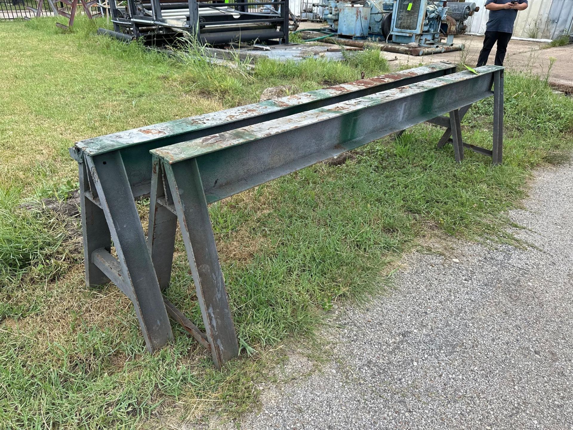 Lot of 2 Heavy Duty Saw Horses: 120” X 5 1/2” X 32” - Image 3 of 4