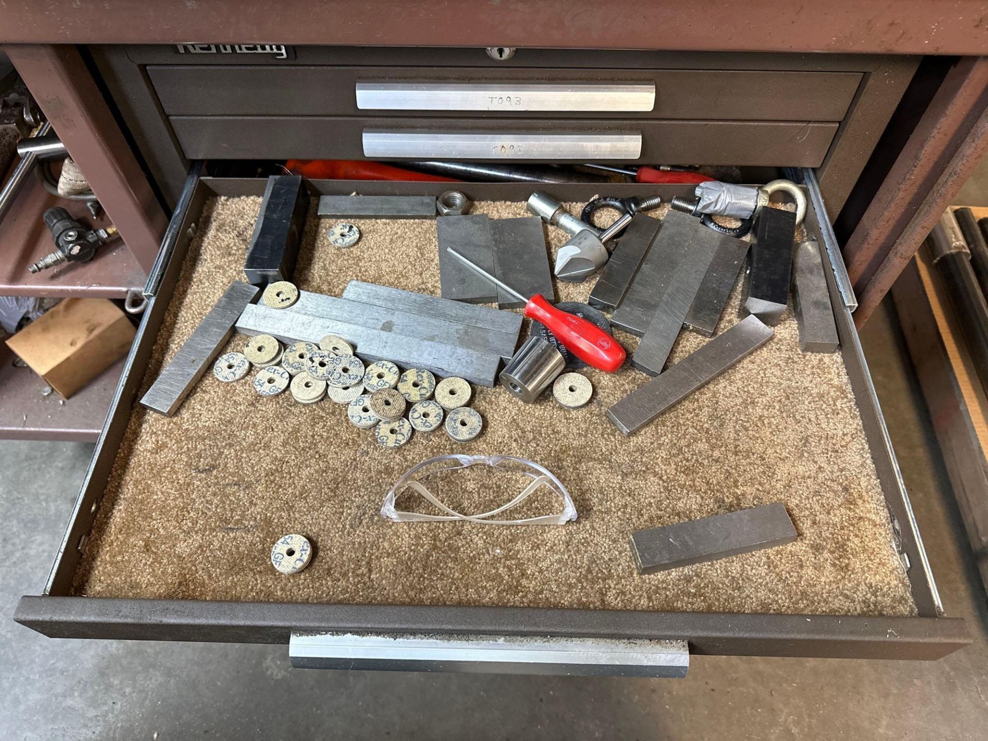 48” X 27” X 38” Tool Cart with Kennedy Tool Box, Set Up Tooling, and Misc. - Image 6 of 10