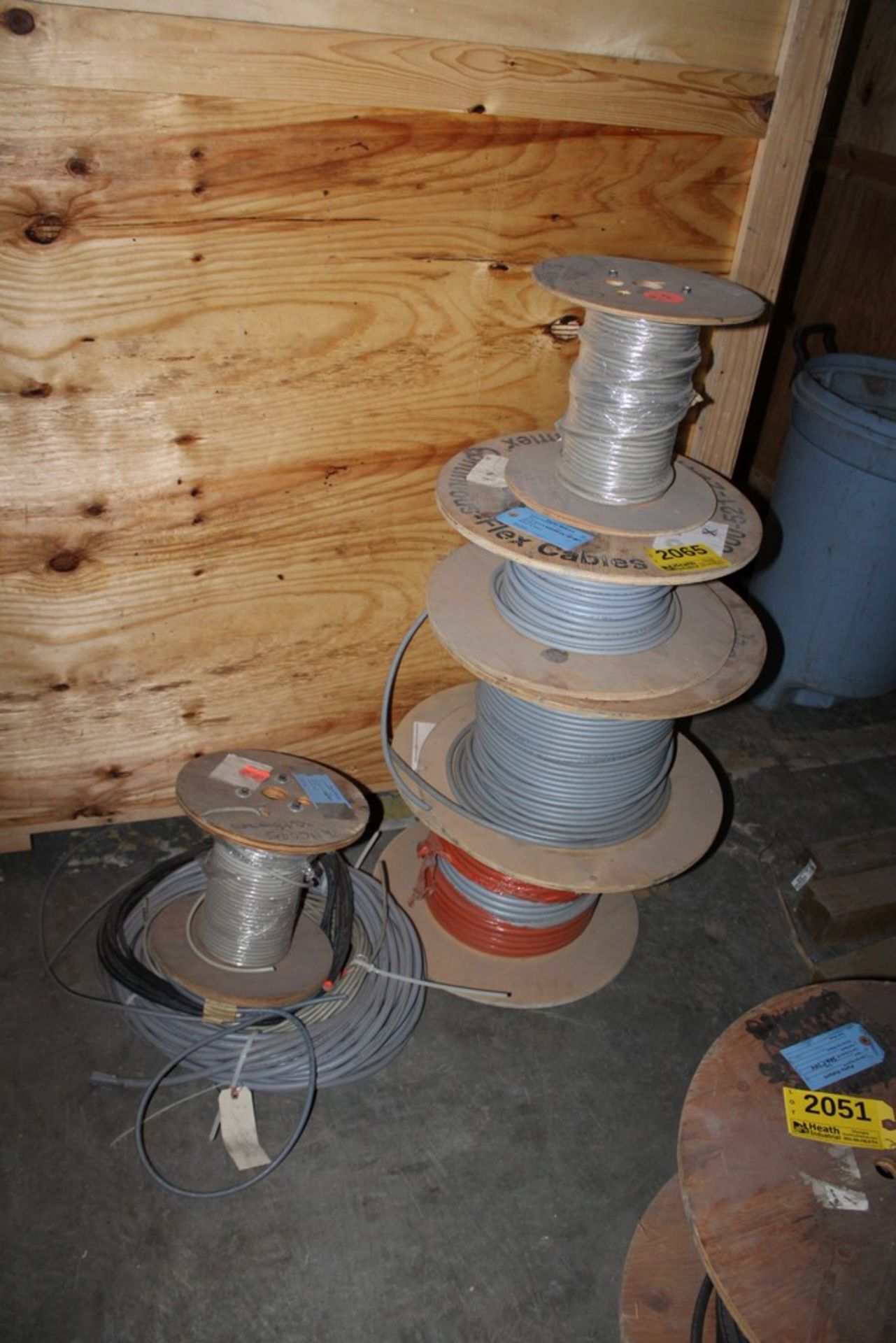 (5) SPOOLS OF ASSORTED WIRE