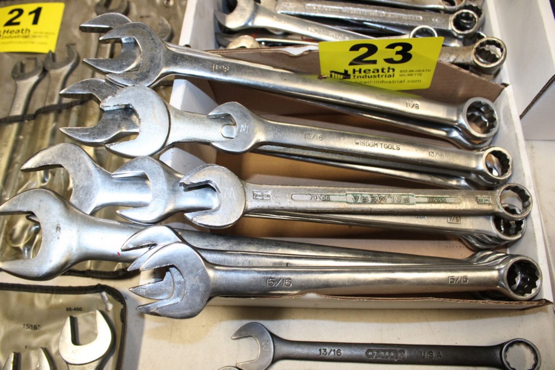 LARGE QTY OF COMBINATION WRENCHES IN BOX