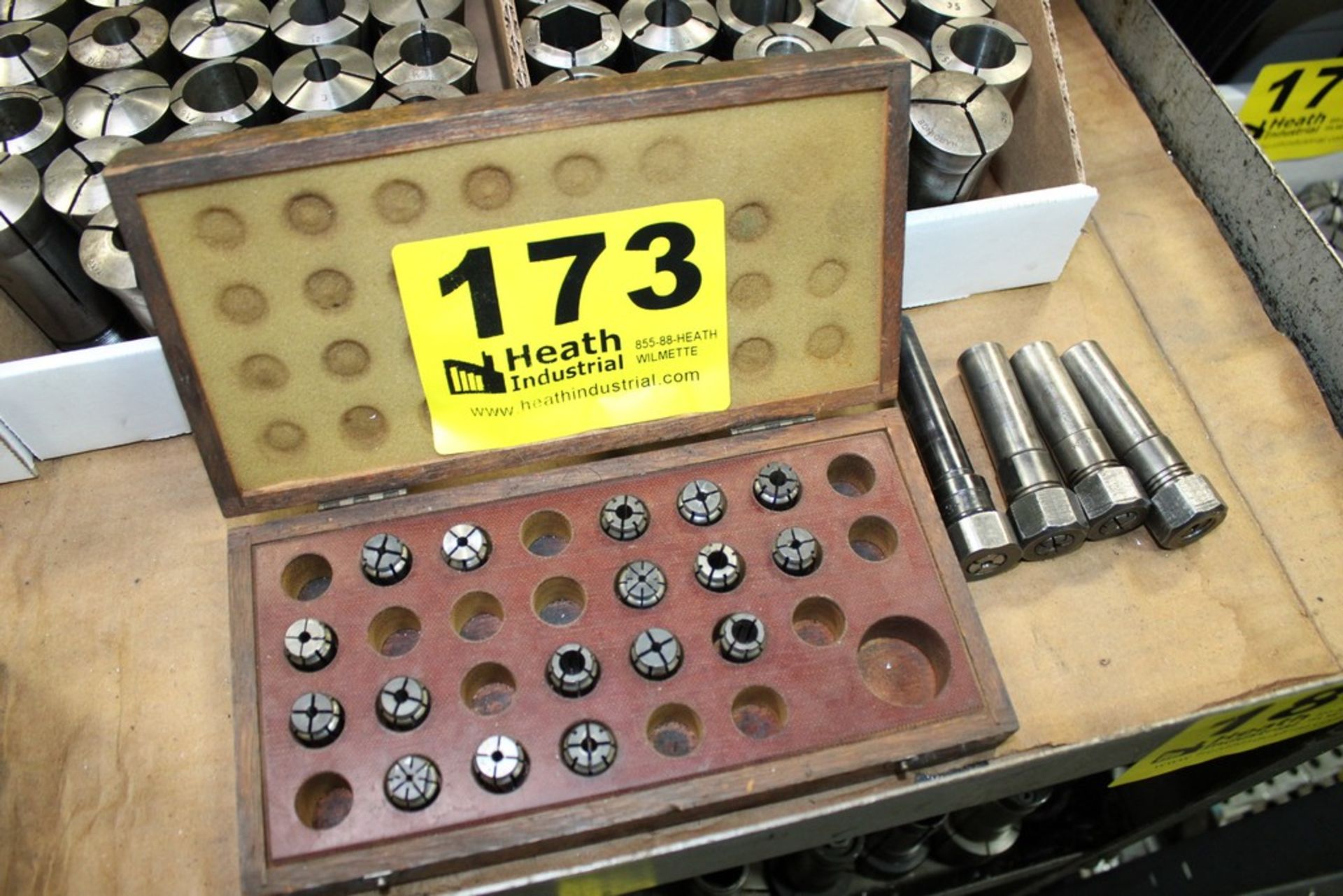 REGO-FIX COLLET SET IN WOOD CASE WITH (4) COLLET TOOL HOLDERS