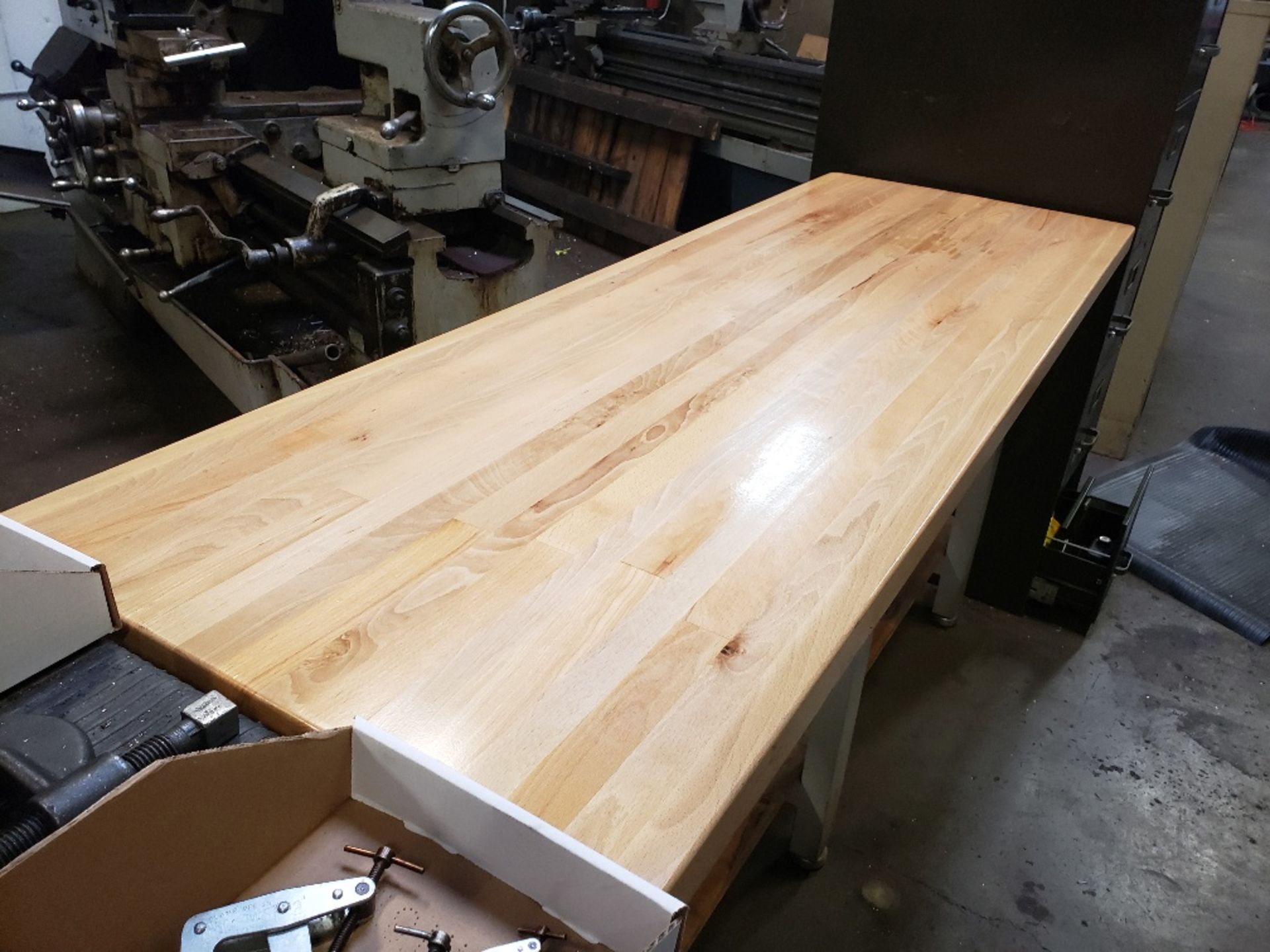 SEVILLE CLASSIC MAPLE TOP WORK BENCH, 72" X 24" X 35"