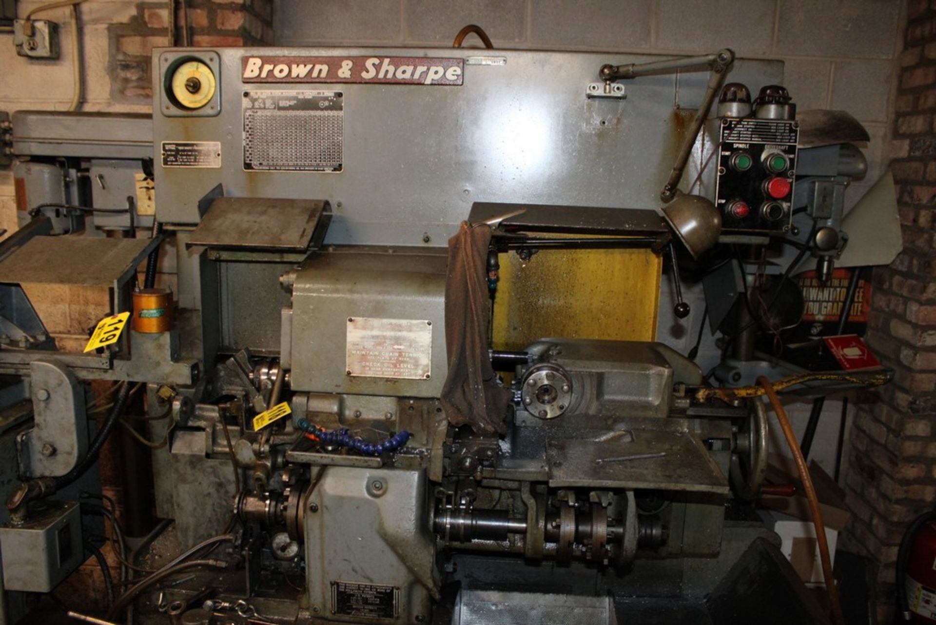 BROWN & SHARPE 1/2" N0. 00 ULTRAMATIC AUTOMATIC SCREW MACHINE, S/N 542-00-7378, VERTICAL SLIDE - Image 2 of 10