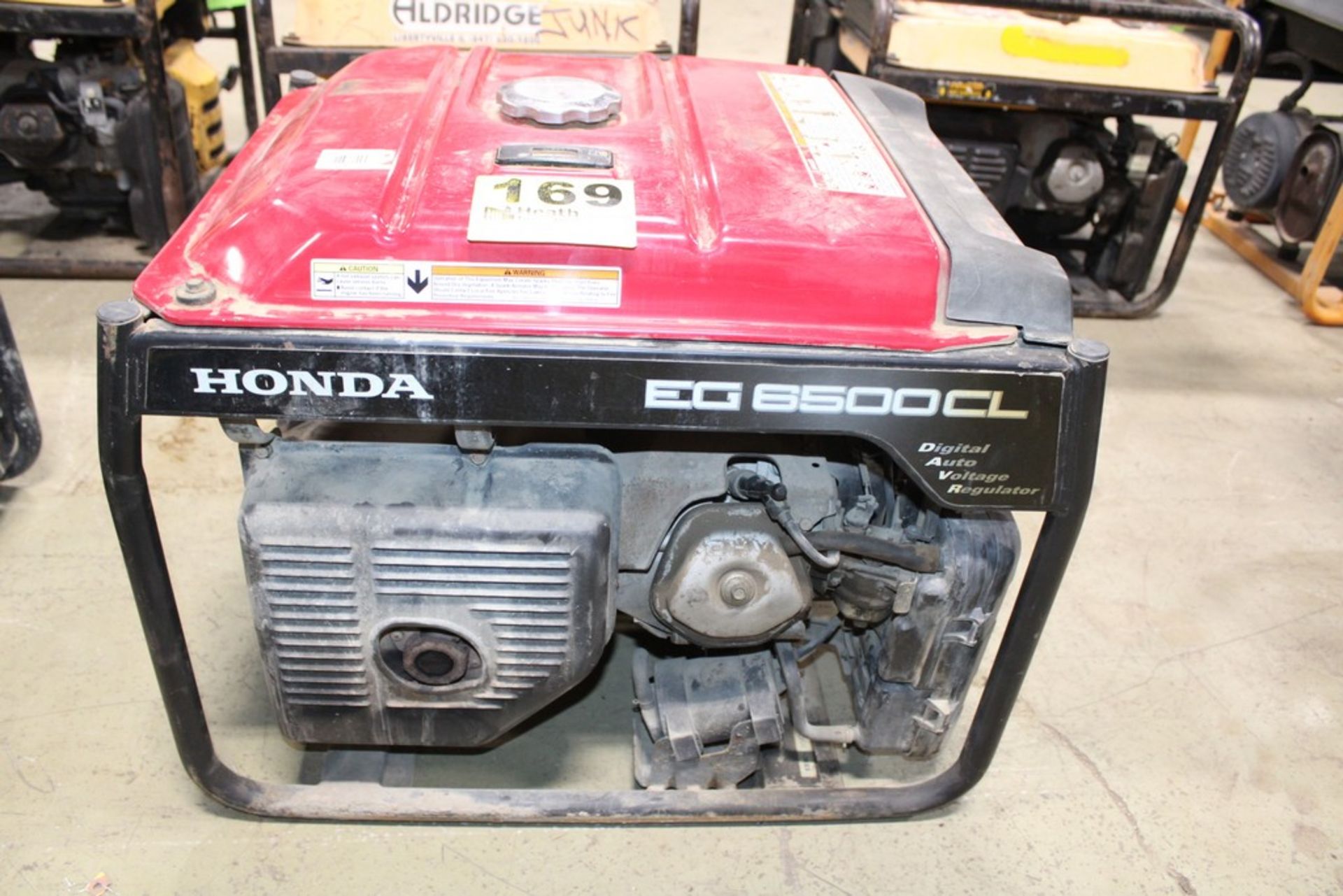 HONDA MODEL EG6500CL GENERATOR W/ HONDA ENGINE - Image 2 of 6