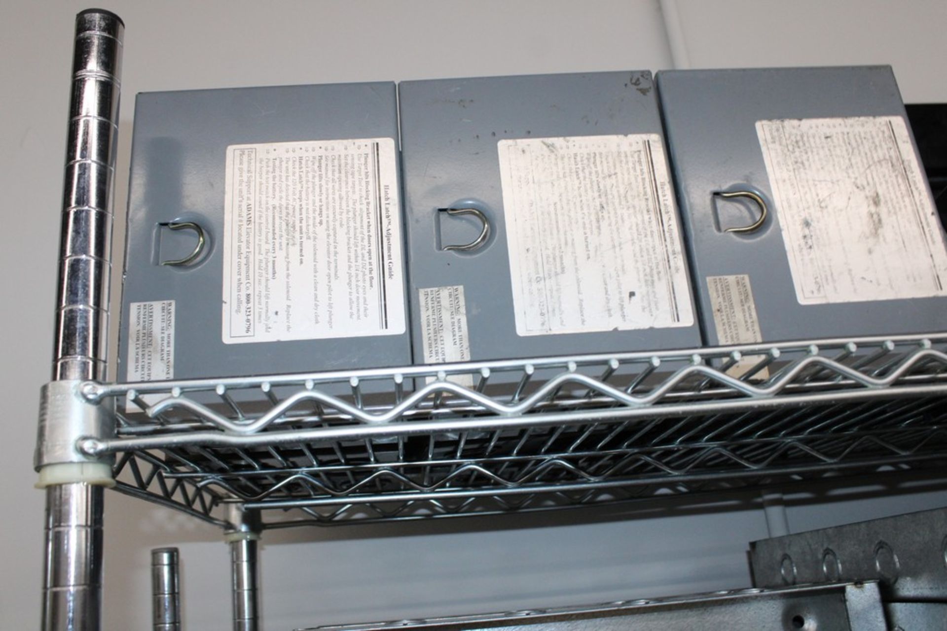 ASSORTED ELECTRICAL ENCLOSURES ON SHELF - Image 2 of 4