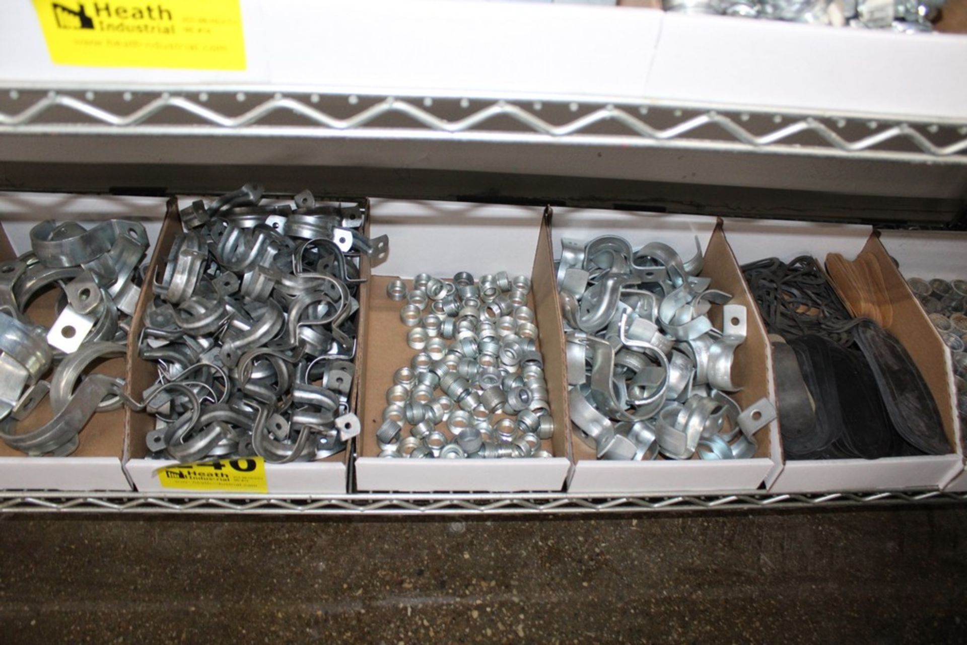 ASSORTED CONDUIT HANGERS AND THREADED FITTINGS ON SHELF - Image 3 of 4