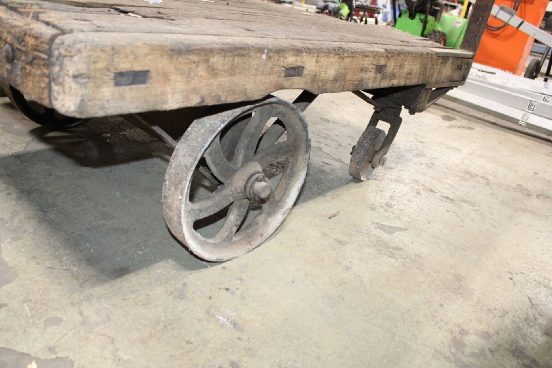 STEEL WHEEL PLATFORM CART 45"X32" - Image 2 of 2