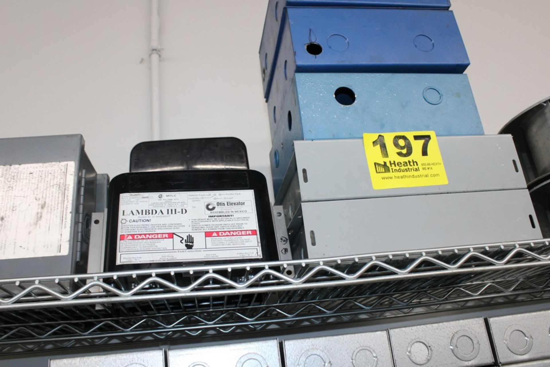 ASSORTED ELECTRICAL ENCLOSURES ON SHELF - Image 3 of 4
