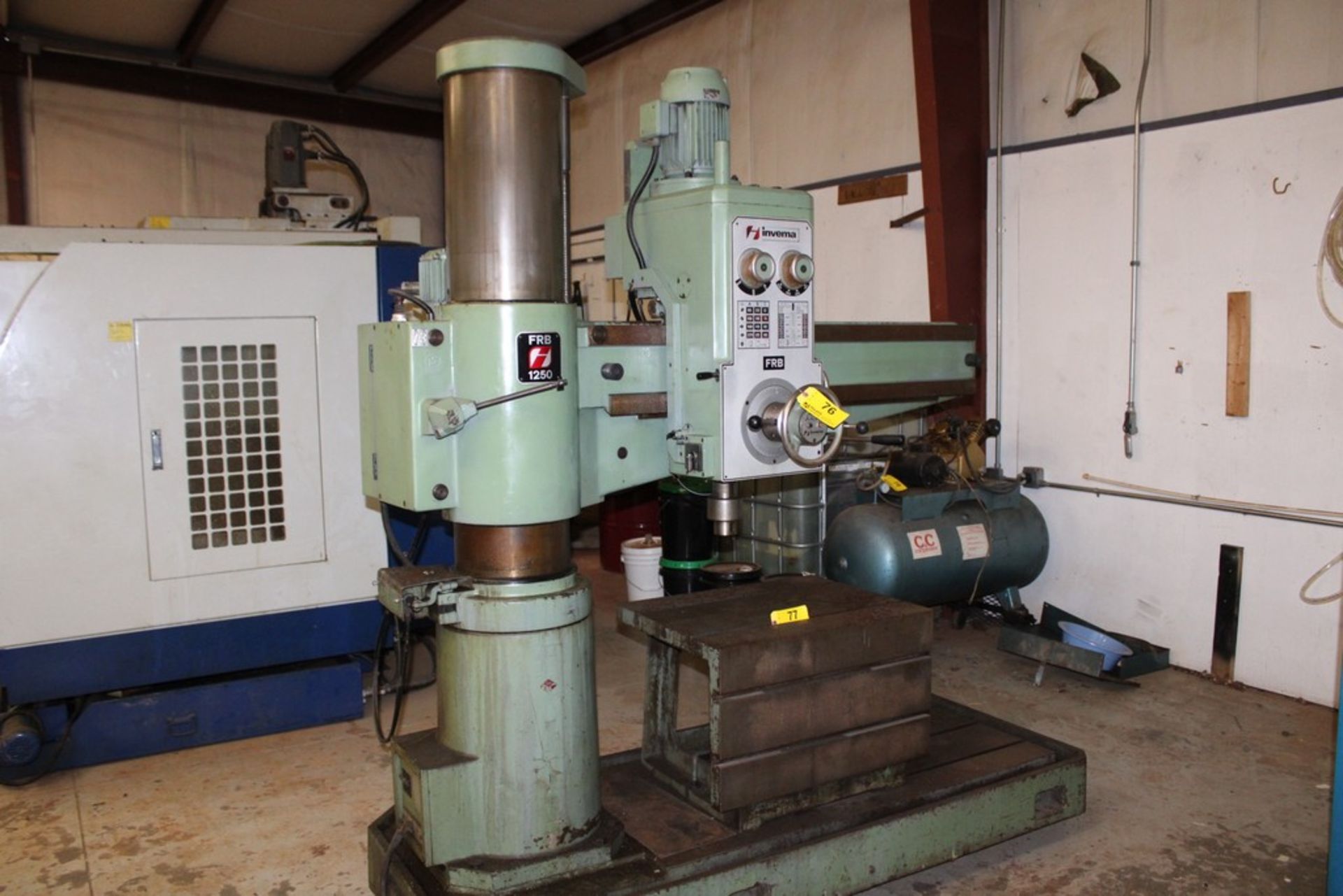 INVEMA MODEL FRB-1250 RADIAL ARM DRILL, 48" ARM, SPINDLE SPEEDS 52 TO 2270 RPM