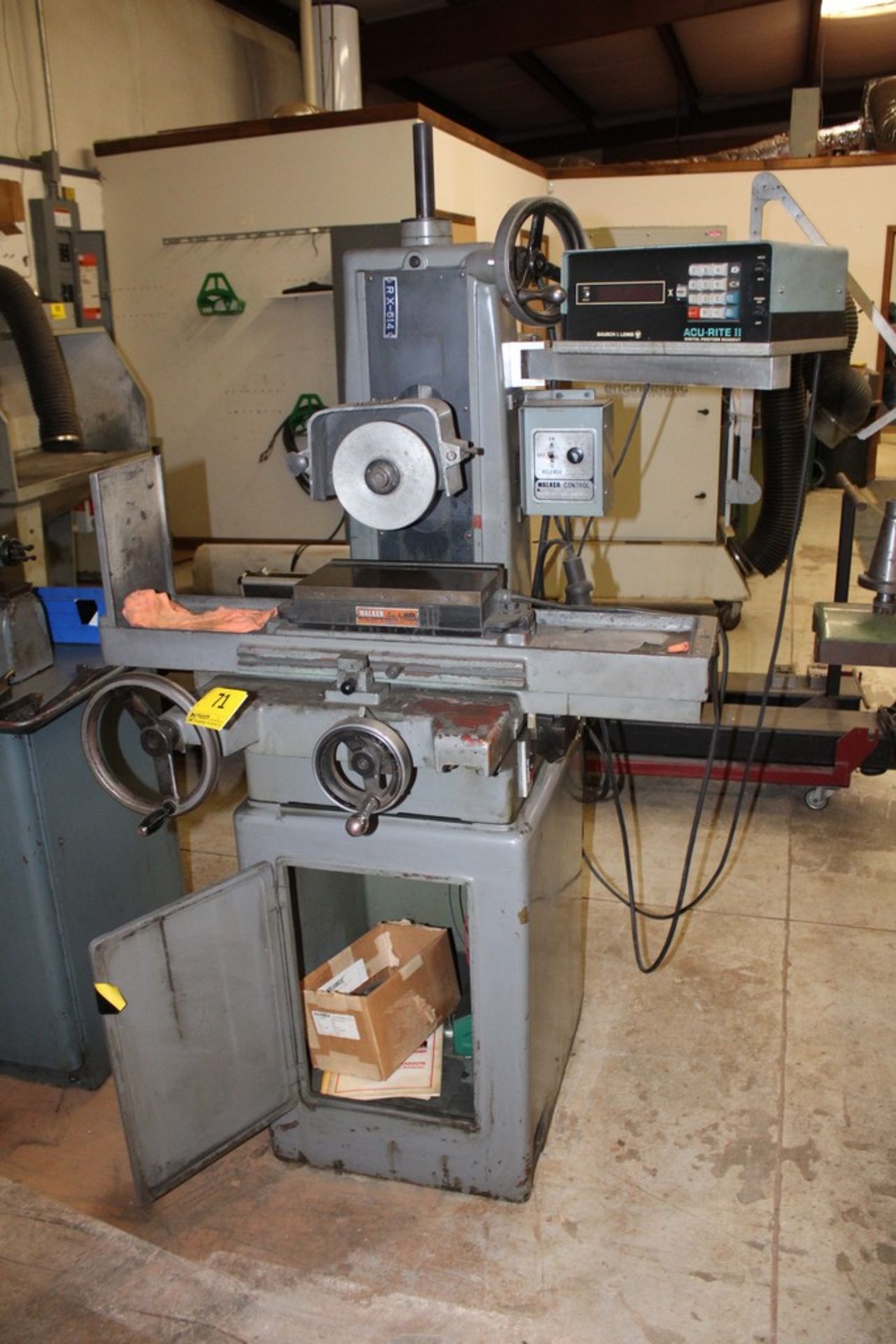 YUASA MODEL RX-614 6" X 12" HAND FEED SURFACE GRINDER WITH WALKER FINE LBP ELECTROMAGNETIC CHUCK,