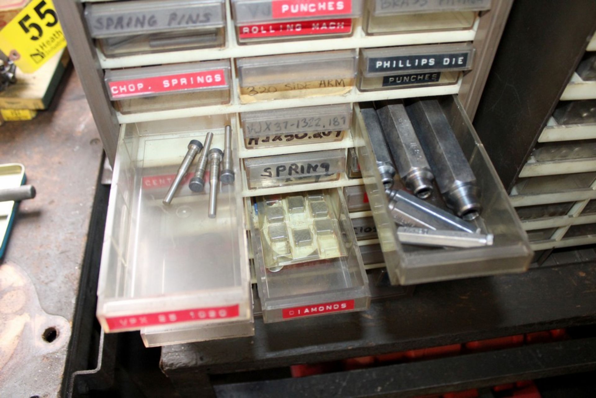 Plastic 27 Drawer Storage Cabinet with Assorted Hardware - Springs - Punches - Drive Pins - Image 2 of 2
