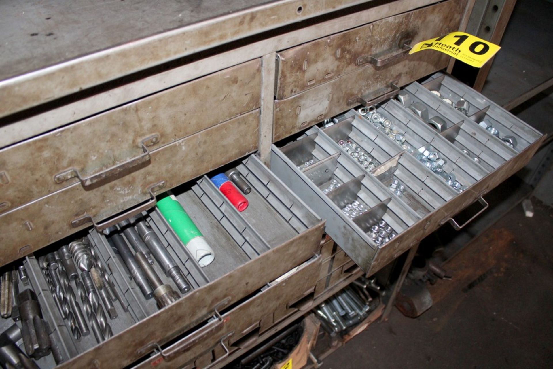 Metal 8 Drawer Parts Cabinet with Assorted Fastener Hardware - Image 4 of 4