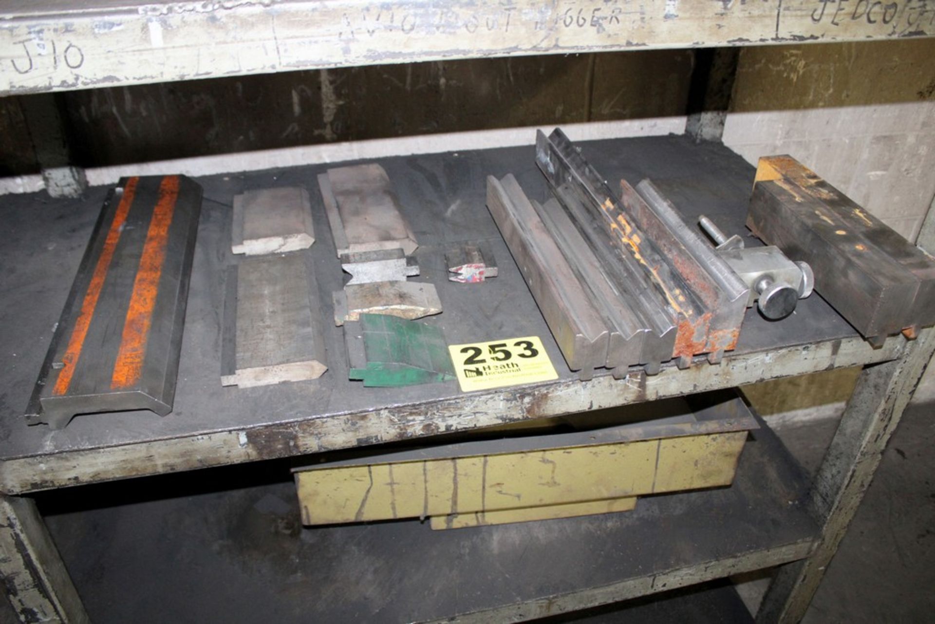 Press Brake Tooling: Assorted Press Brake Tooling Sections - Punches & Dies on Shelf