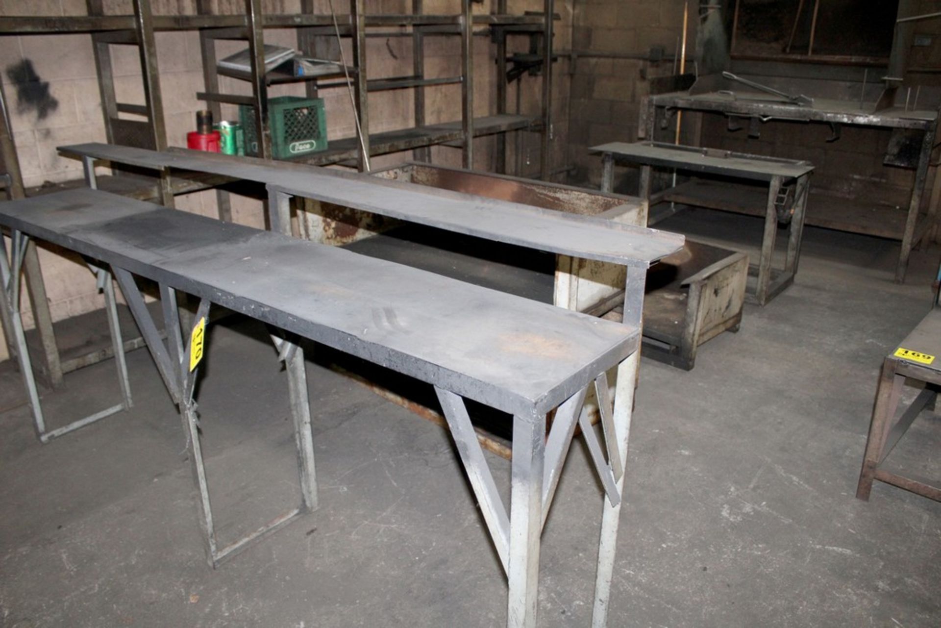 Assorted Steel Tables and Steel Baskets