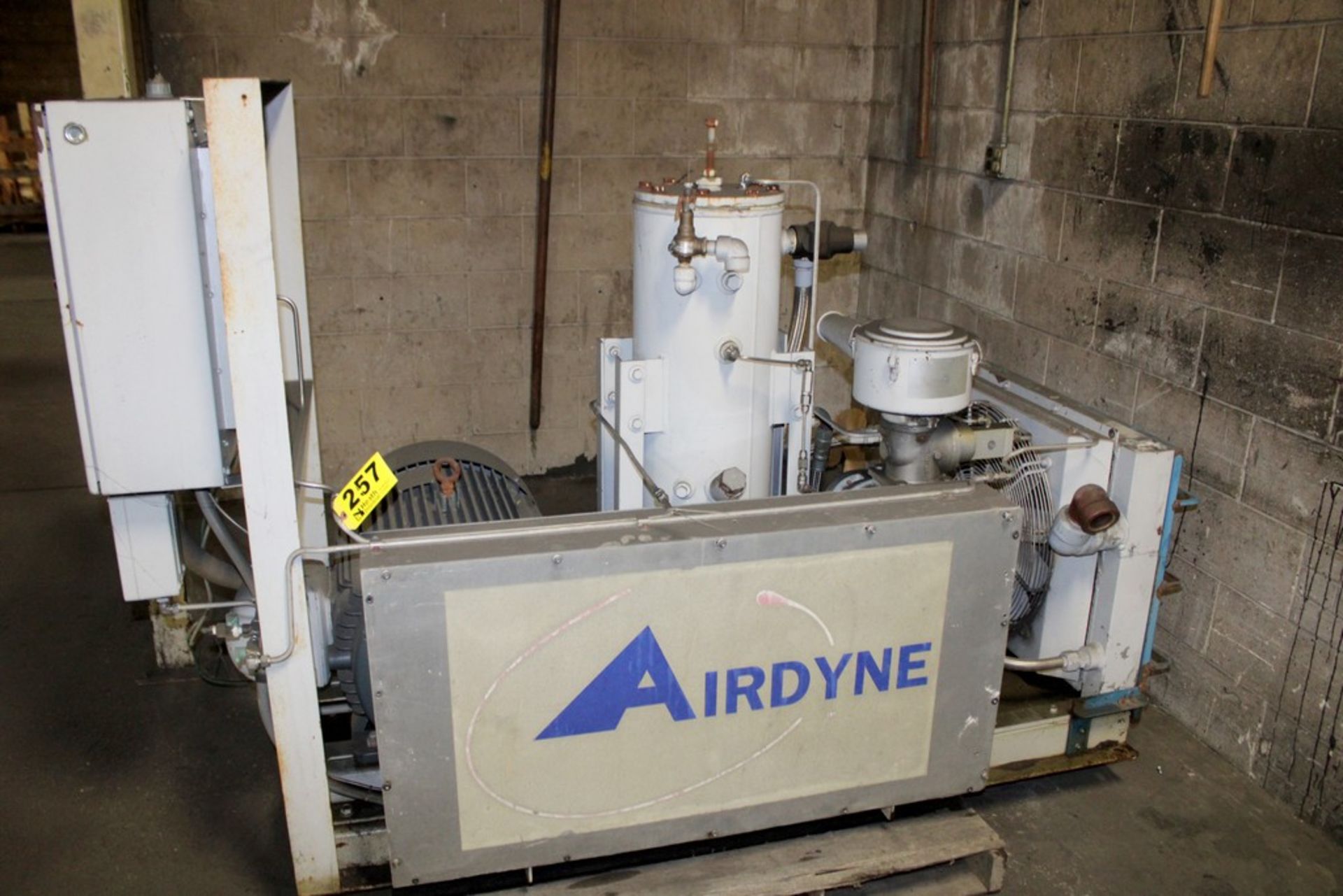 Airdyne Model 860XHP Base Mounted Rotary Screw Air Compressor, 60 Hp - Out of Service, Serial