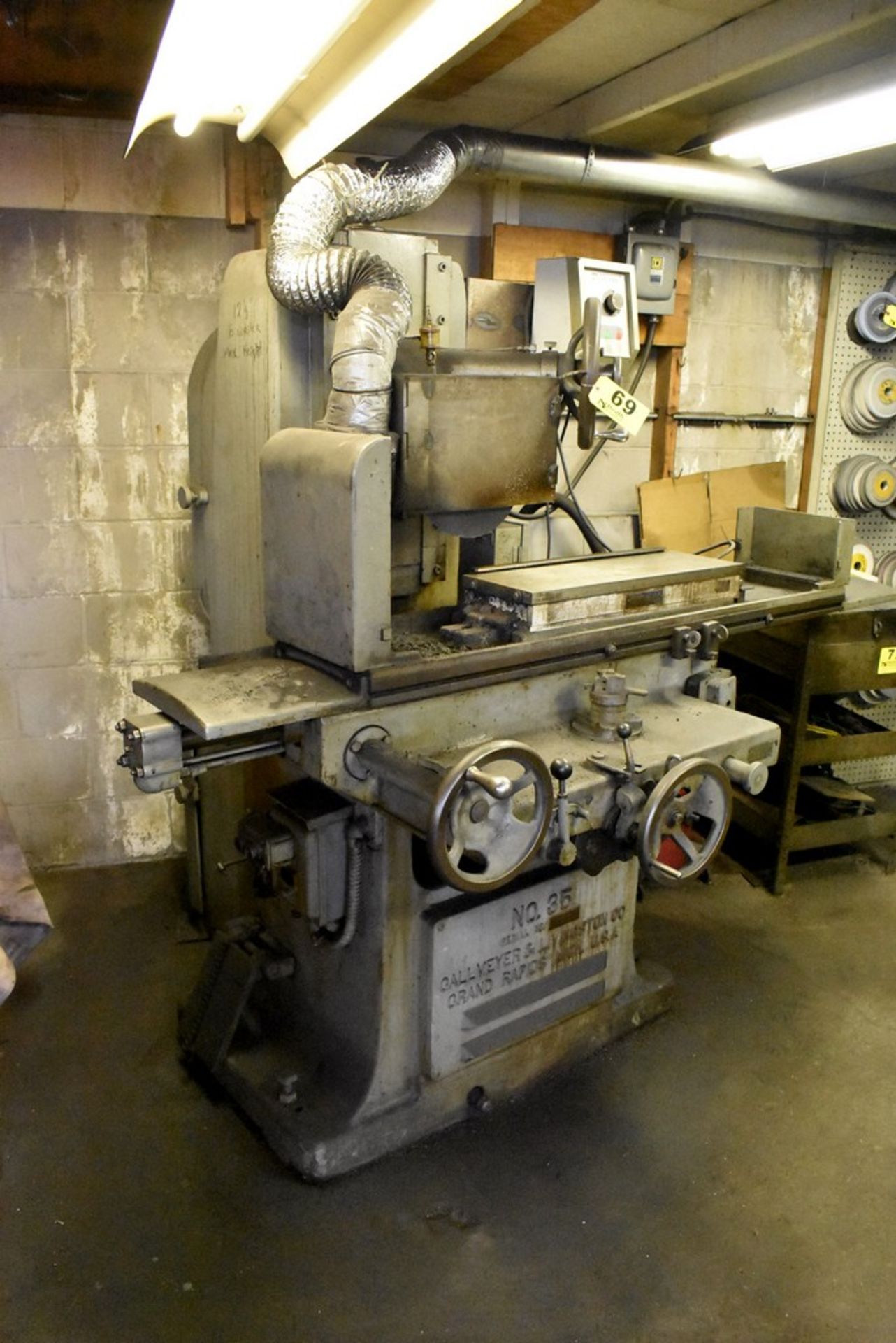 Gallmeyer and Livingston Model 35 Hydraulic Feed Surface Grinder - Equipped With Walker 8" x 24" - Image 6 of 6