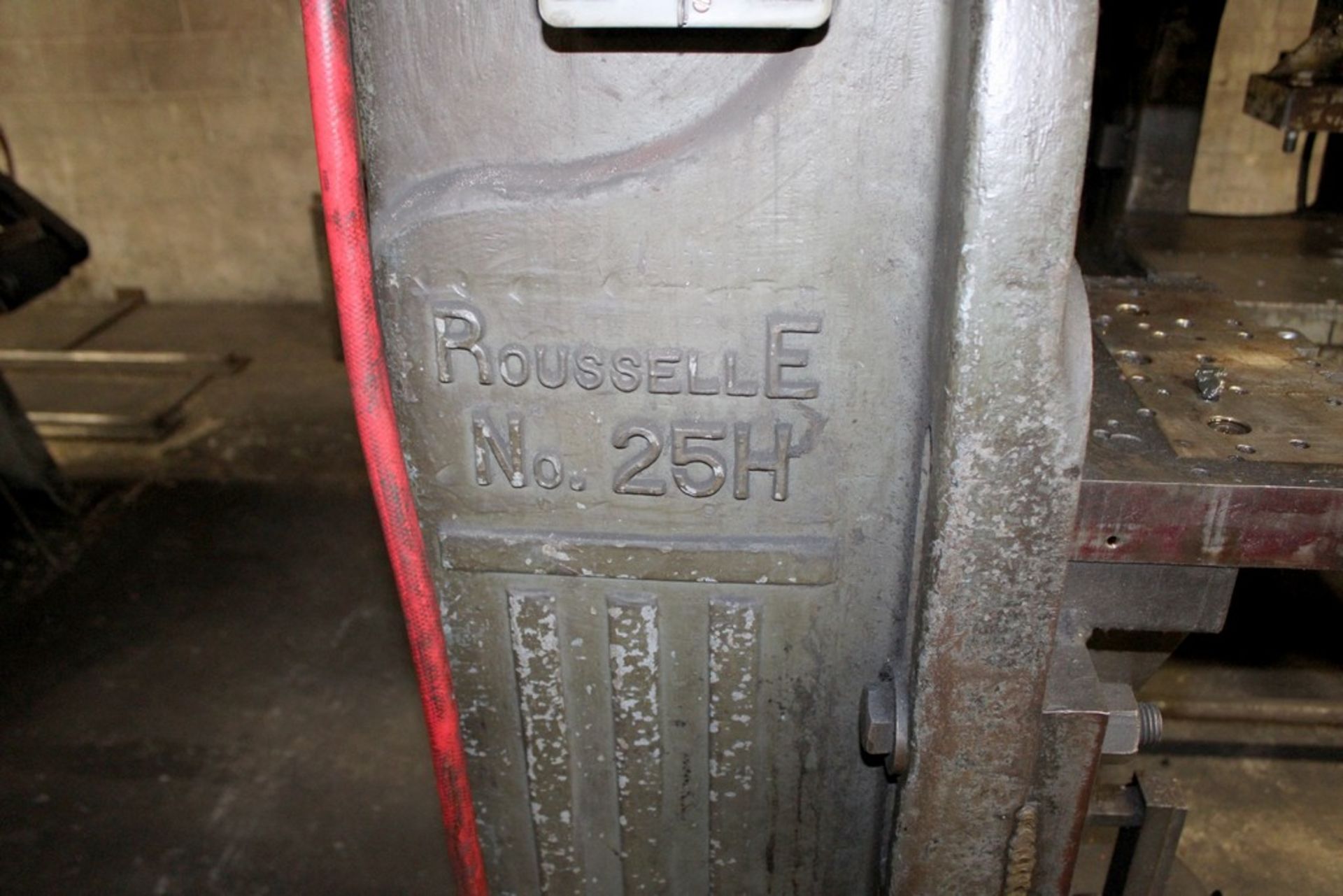 Rousselle No 25H Adjustable Bed (Horn) Punch Press, 25 Ton - 2 1/2" Stroke - 8" x 14 1/2" Adjustable - Image 3 of 5