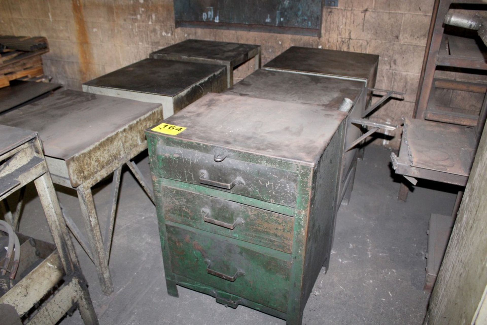 (3) Assorted Steel Shop Tables