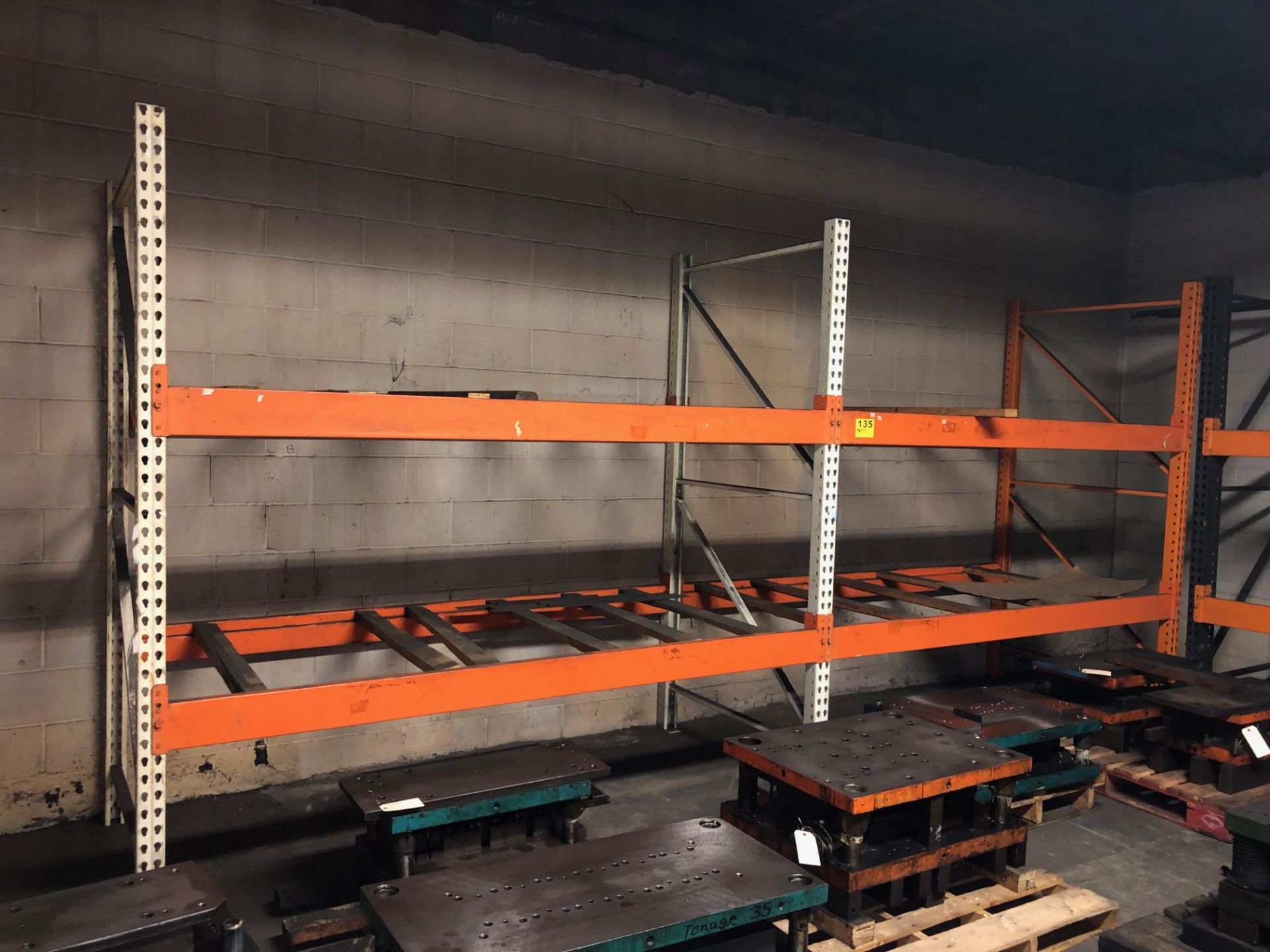 (2) Sections Pallet Racking - Interlake Teardrop Style - Consiting of (8) Beams 96" Length and (3) - Image 3 of 3