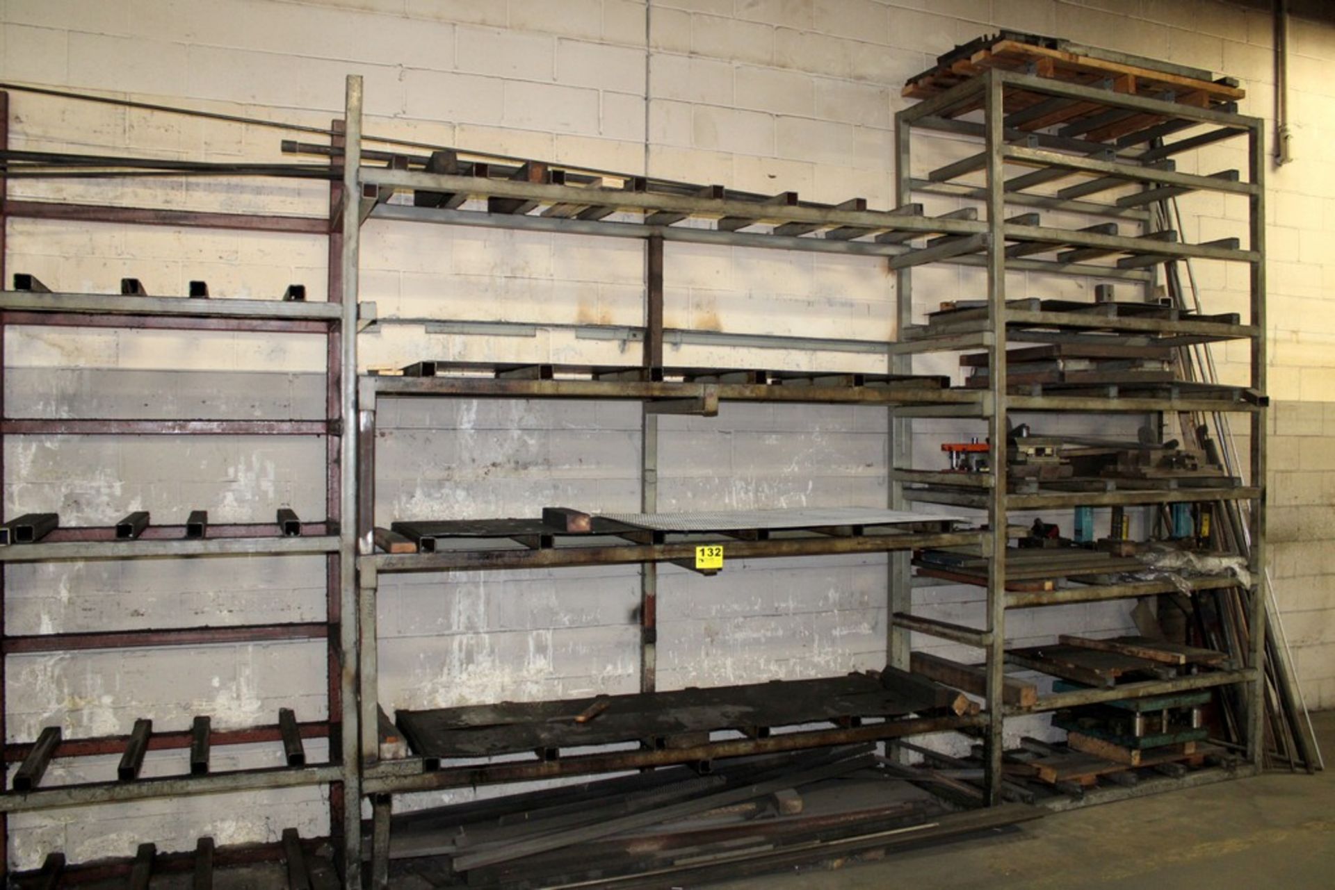 Die Rack - 18' x 24" x 108" H with Assorthed Contents Including Dies (Along West Wall)