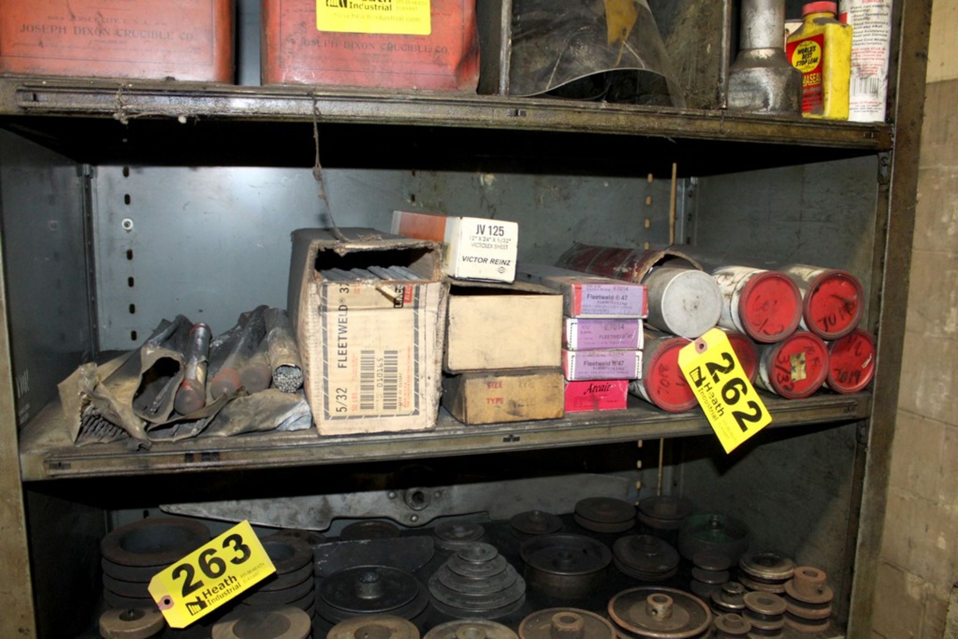 Assorted Welding Rod on Shelf