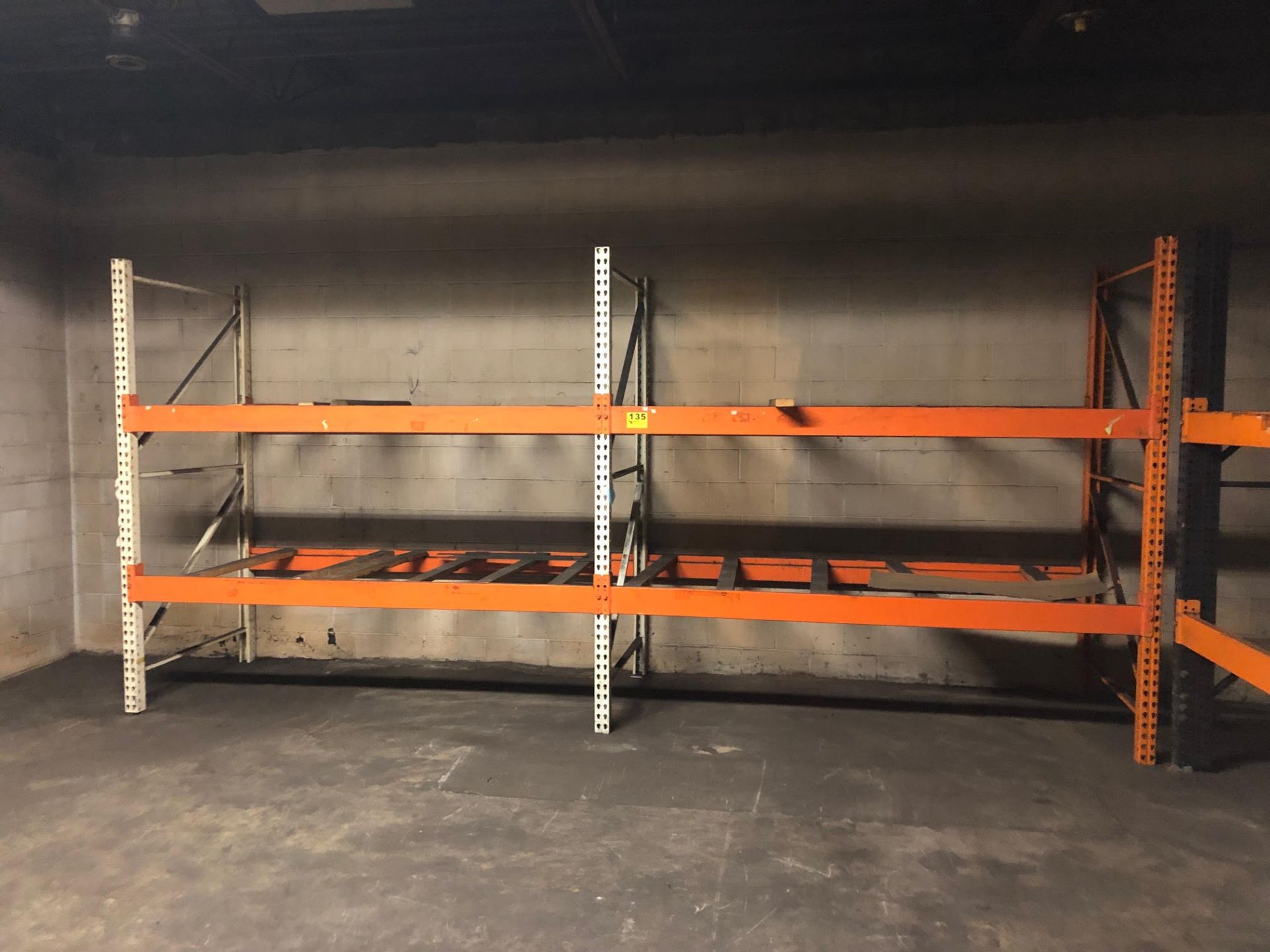 (2) Sections Pallet Racking - Interlake Teardrop Style - Consiting of (8) Beams 96" Length and (3)