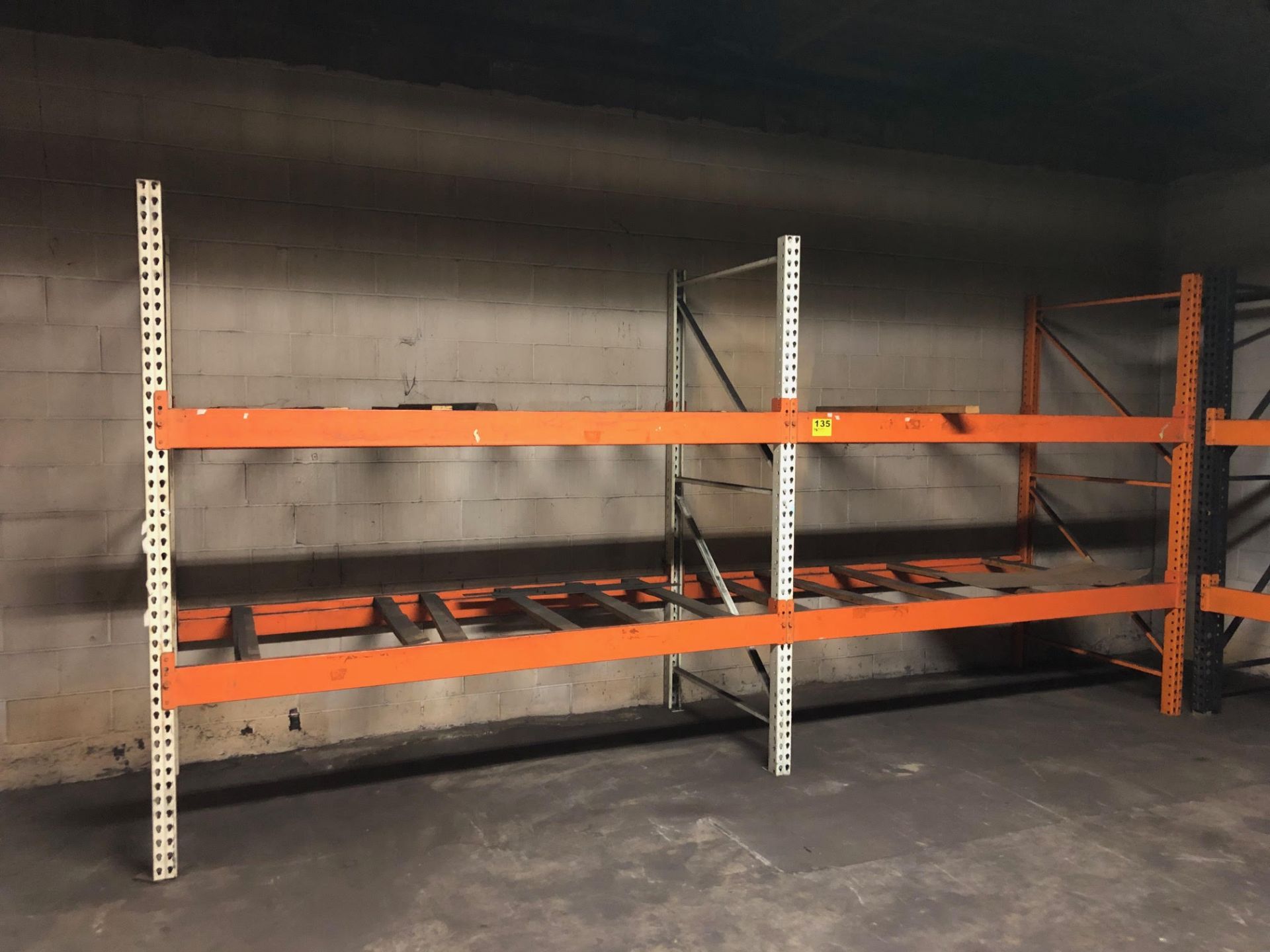 (2) Sections Pallet Racking - Interlake Teardrop Style - Consiting of (8) Beams 96" Length and (3) - Image 2 of 3
