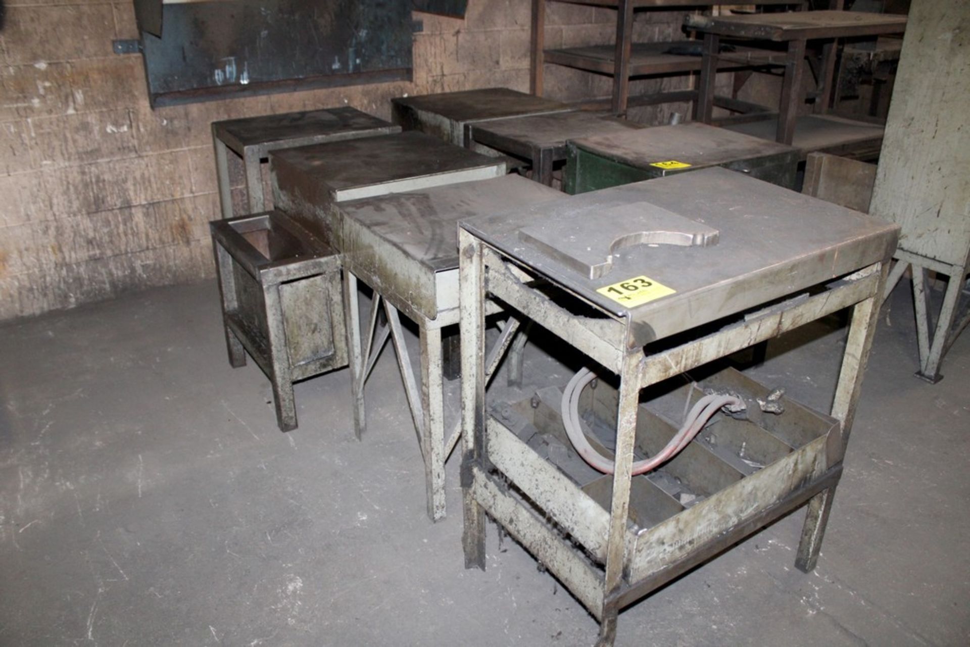 (4) Assorted Steel Shop Tables