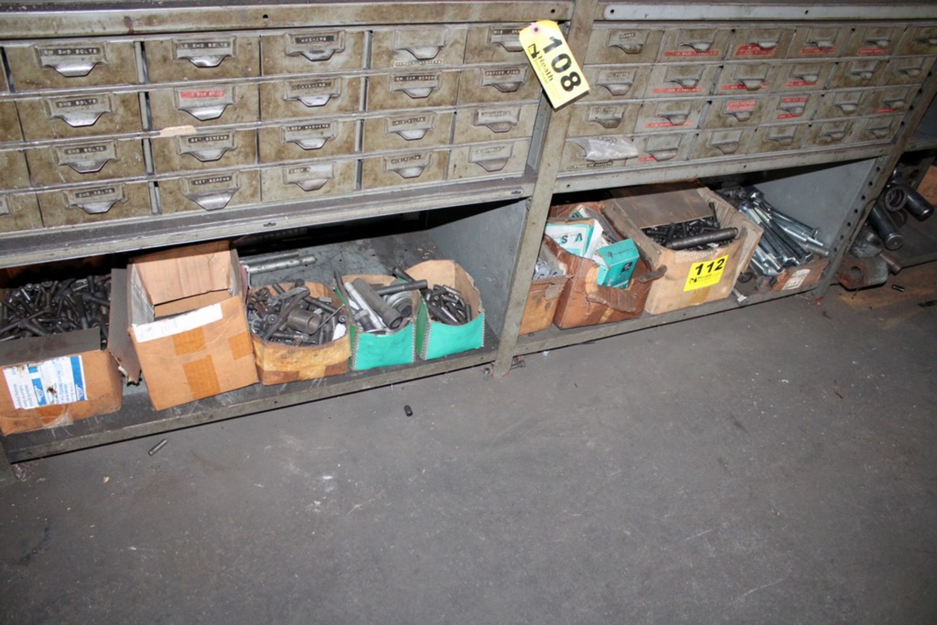 Assorted Hardware on Two Shelves