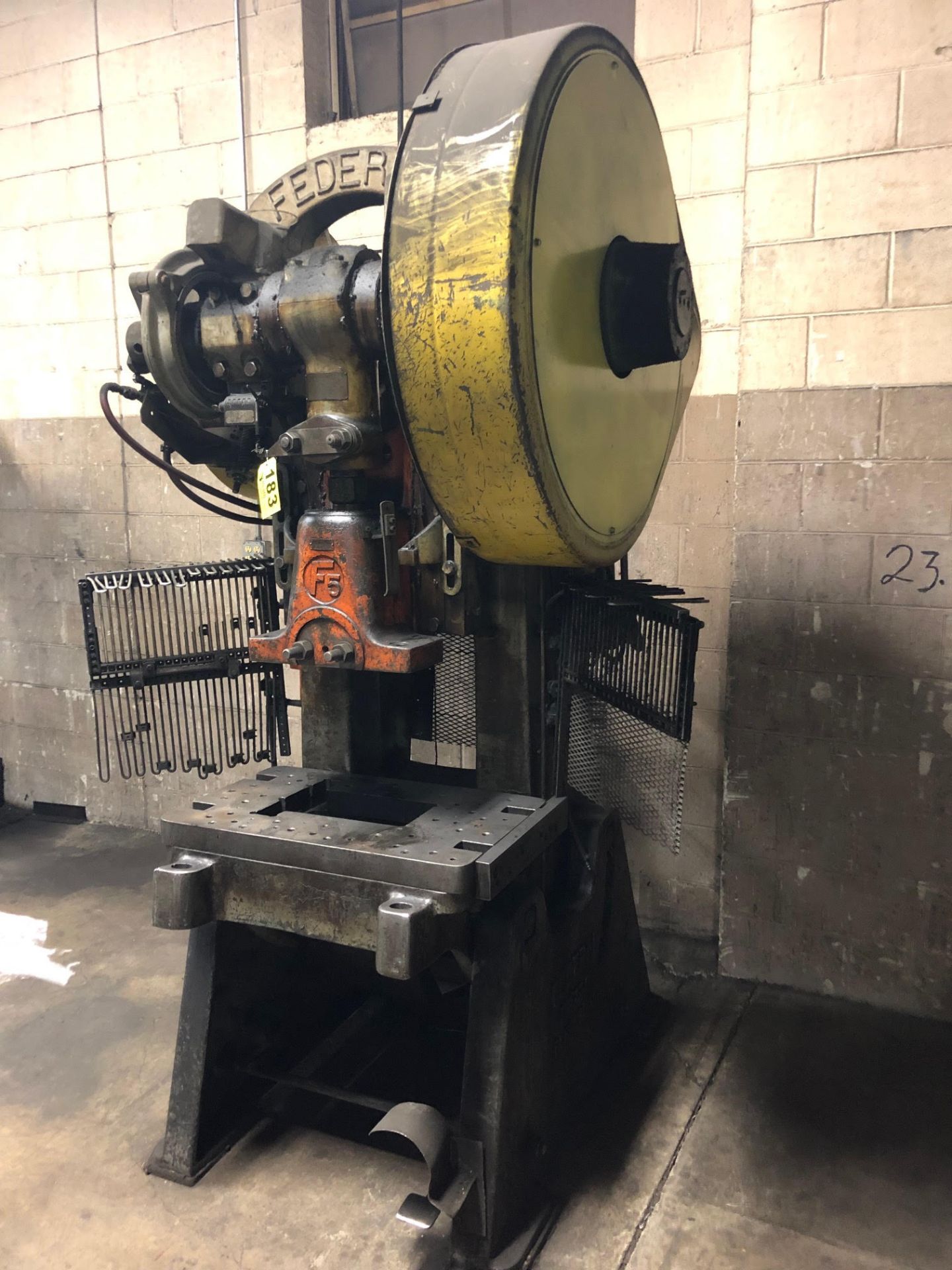 Federal F5 Back Geared OBI Punch Press, 55 Ton - 4" Stroke - 12 1/2" Shut Height - 18 1/2" x 29 1/2" - Image 5 of 10
