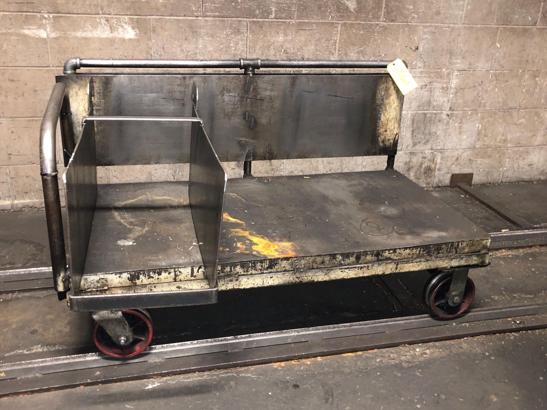 Material Cart 48" x 24" Width with Floor Track for 120" Travel - Image 5 of 6