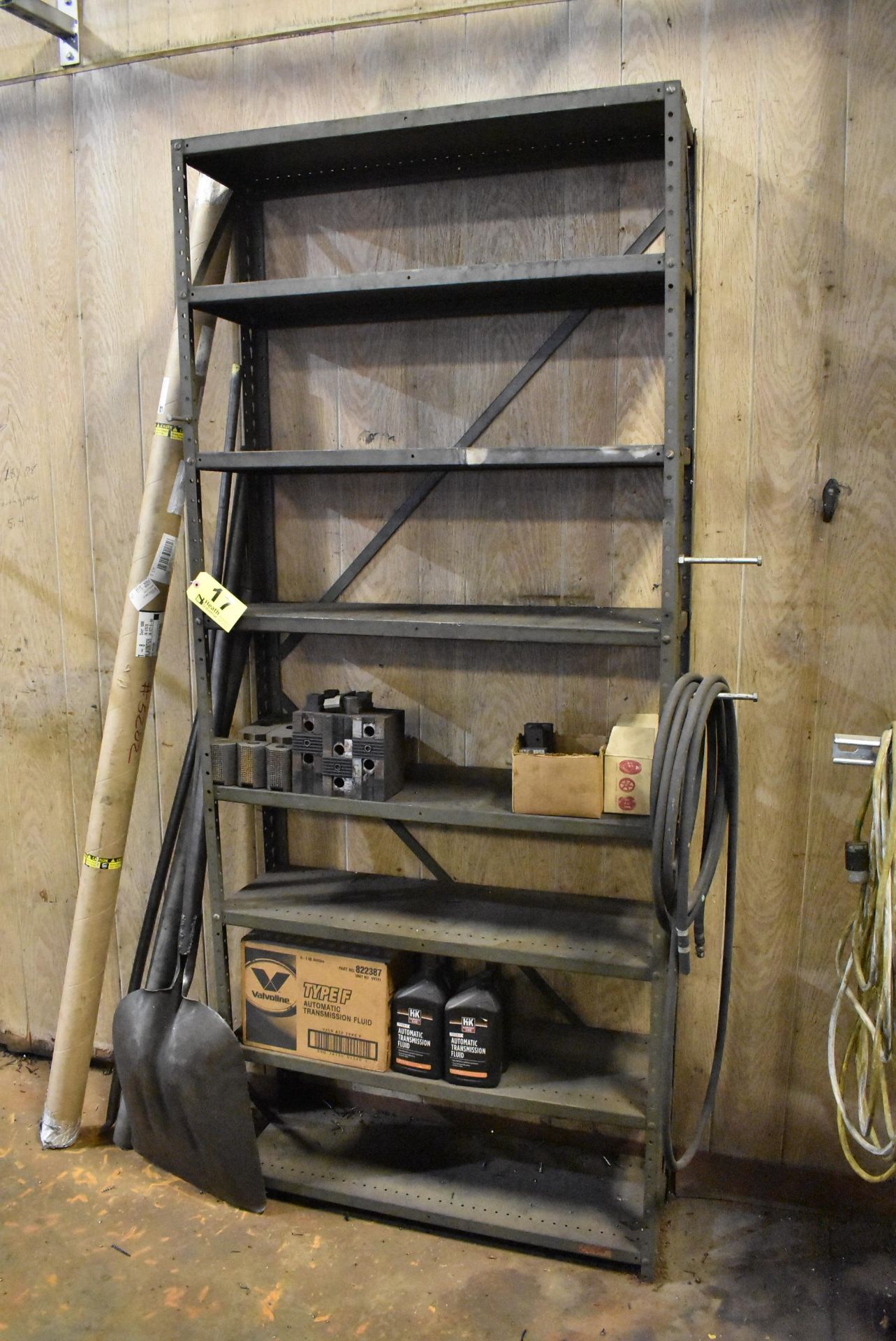 ADJUSTABLE STEEL SHELVING UNIT, 36" X 12" X 84"