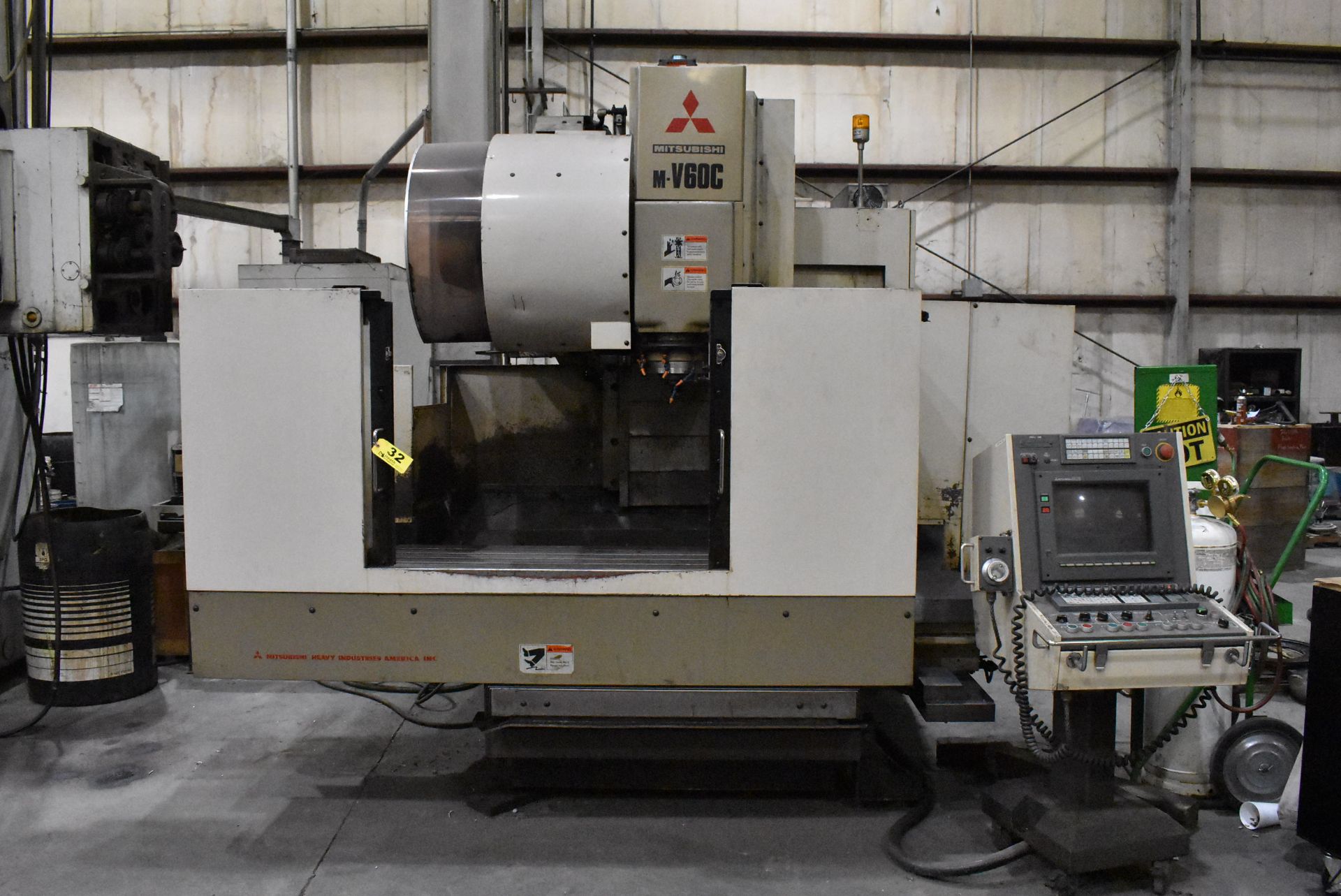 MITSUBISHI 3-AXIS MODEL M-V60C CNC VERTICAL MACHINING CENTER, S/N V60C005, 39.4â€ X-AXIS TRAVEL, - Image 15 of 16