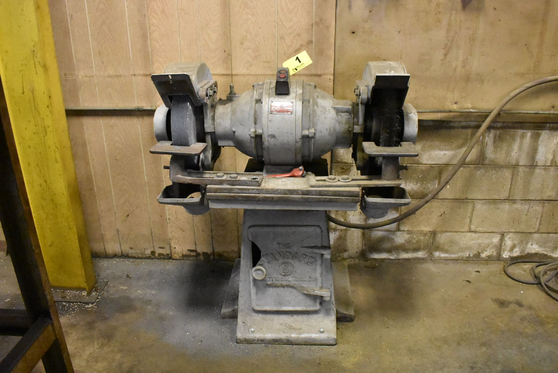 STANDARD MODEL SPL 5HP 12" DOUBLE END PEDESTAL GRINDER 220V S/N 30865, WITH WHEEL DRESSER