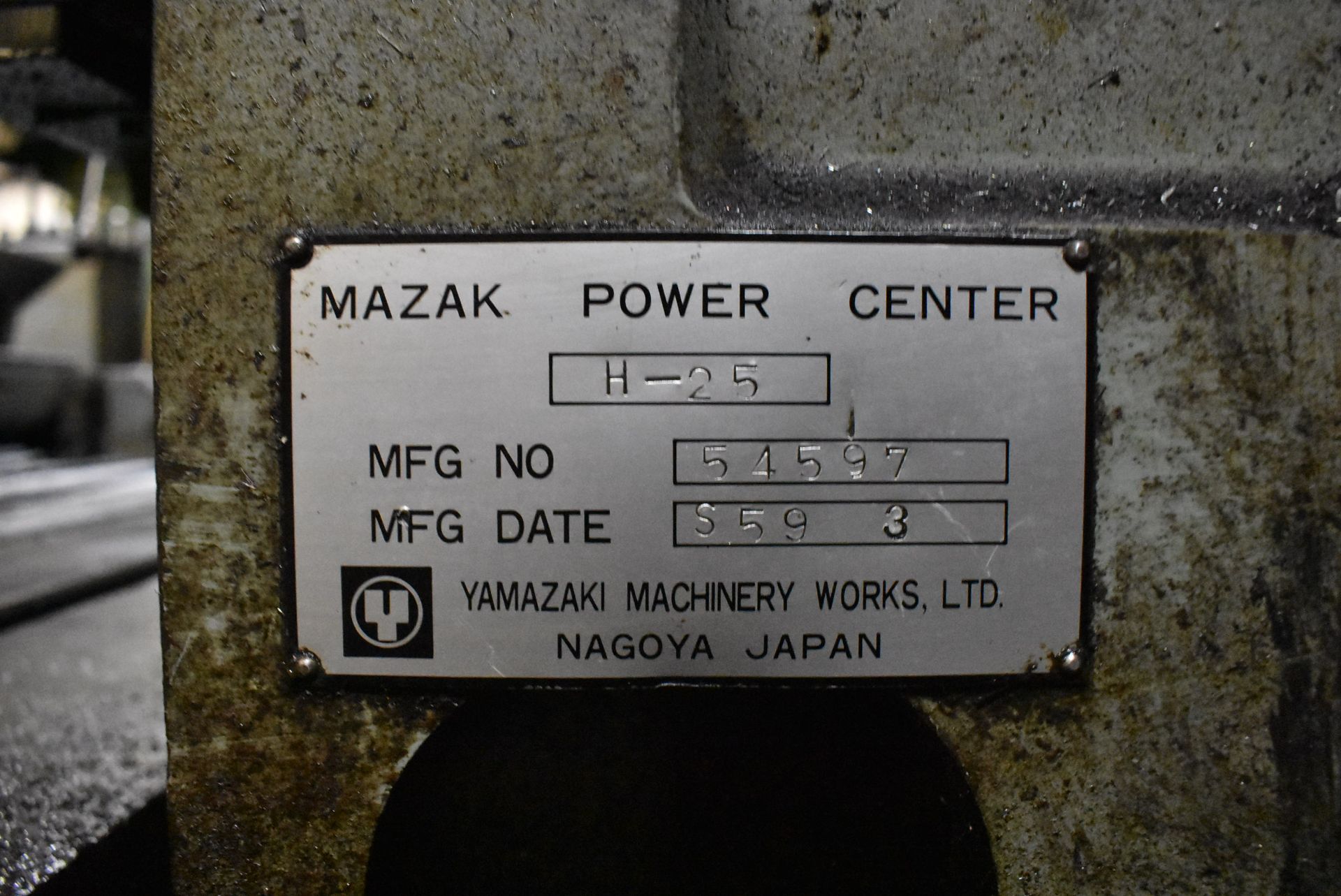 MAZAK MODEL H-25 CNC HORIZONTAL MACHINING CENTER, S/N 68965, - Image 19 of 19