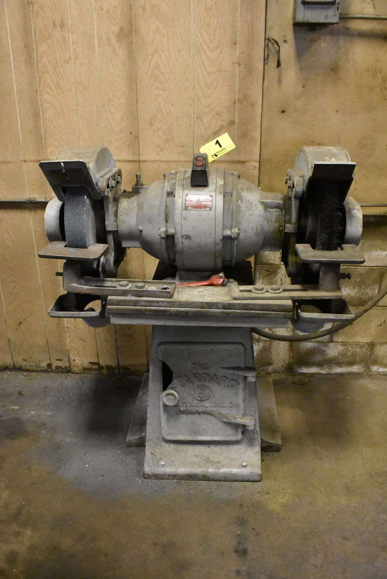 STANDARD MODEL SPL 5HP 12" DOUBLE END PEDESTAL GRINDER 220V S/N 30865, WITH WHEEL DRESSER - Image 2 of 7