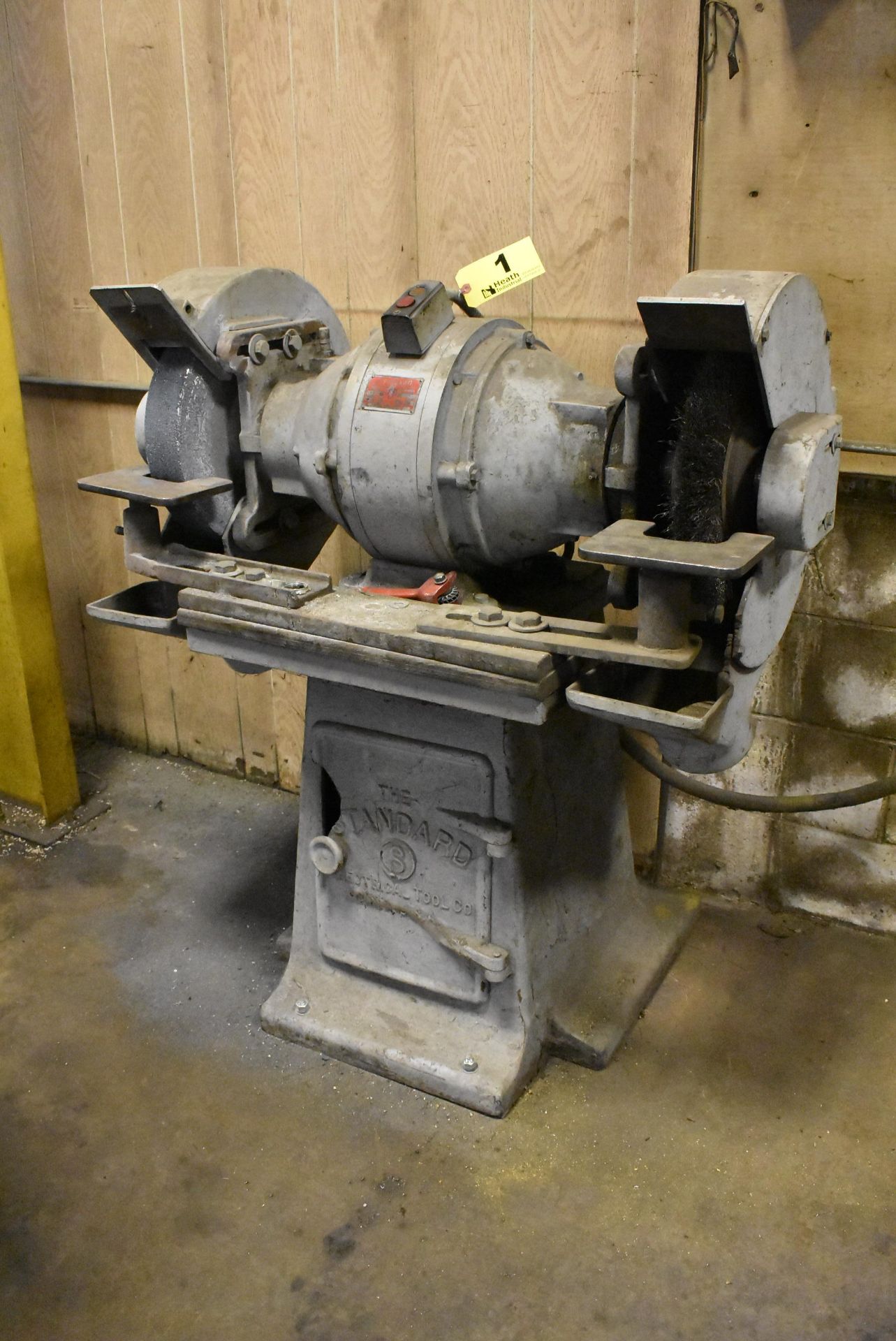 STANDARD MODEL SPL 5HP 12" DOUBLE END PEDESTAL GRINDER 220V S/N 30865, WITH WHEEL DRESSER - Image 3 of 7