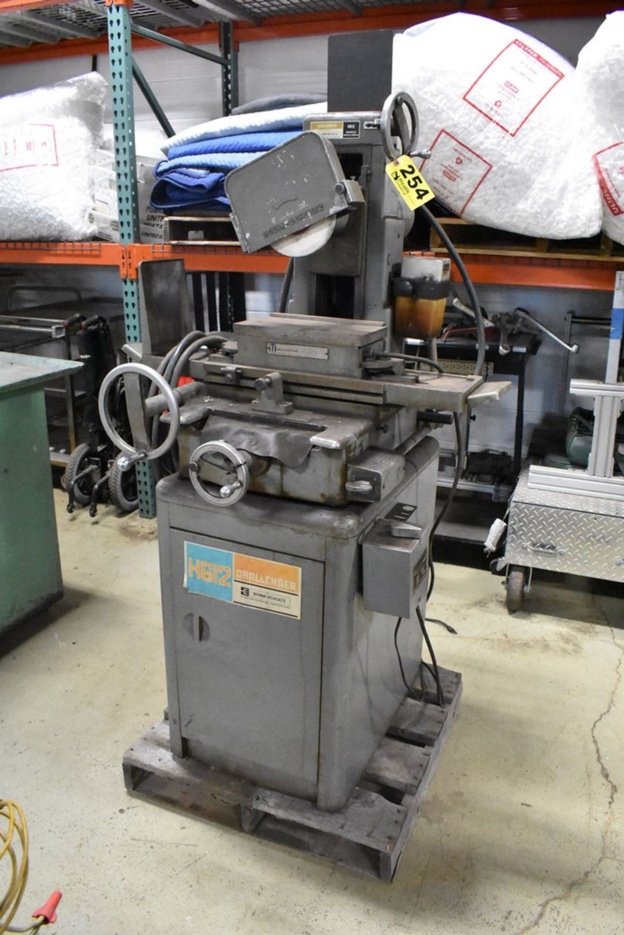 BOYAR SCHULTZ H612 CHALLENGER 6" X 12" HAND FEED SURFACE GRINDER S/N 23461 W/ MAGNA LOCK 6" X 12"