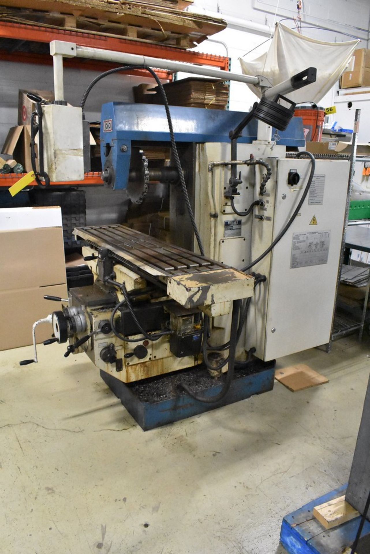 JA-FO / TOOLMEX MODEL FWF-32 VARIABLE SPEED HORIZONTAL MILLING MACHINE S/N 2080, ARBOR SUPPORT - Image 3 of 10